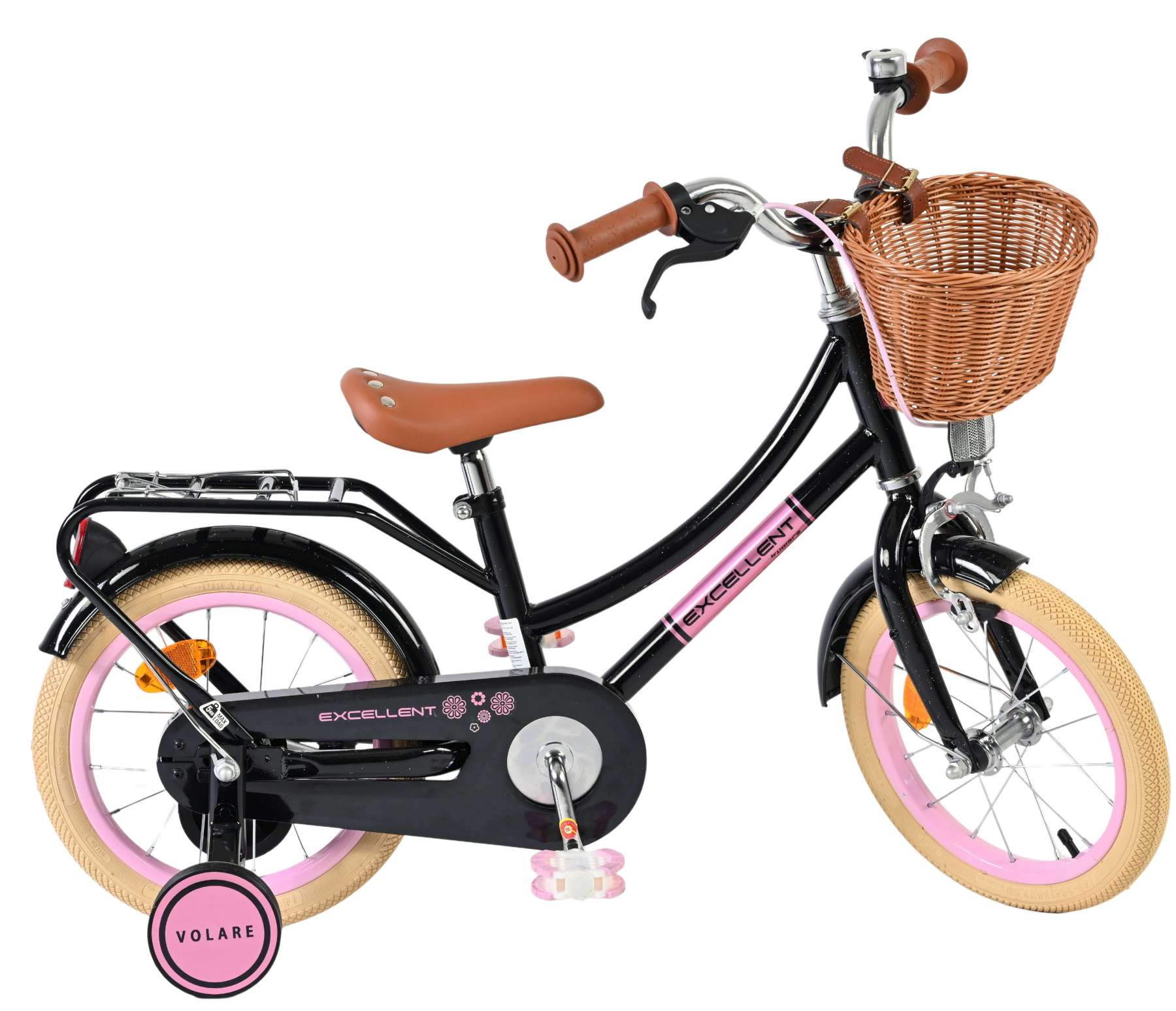 Volare Excellent Kinderfiets - Meisjes - 14 inch - Zwart 10 Volare Excellent Kinderfiets - Meisjes - 14 inch - Zwart - Afbeelding 10