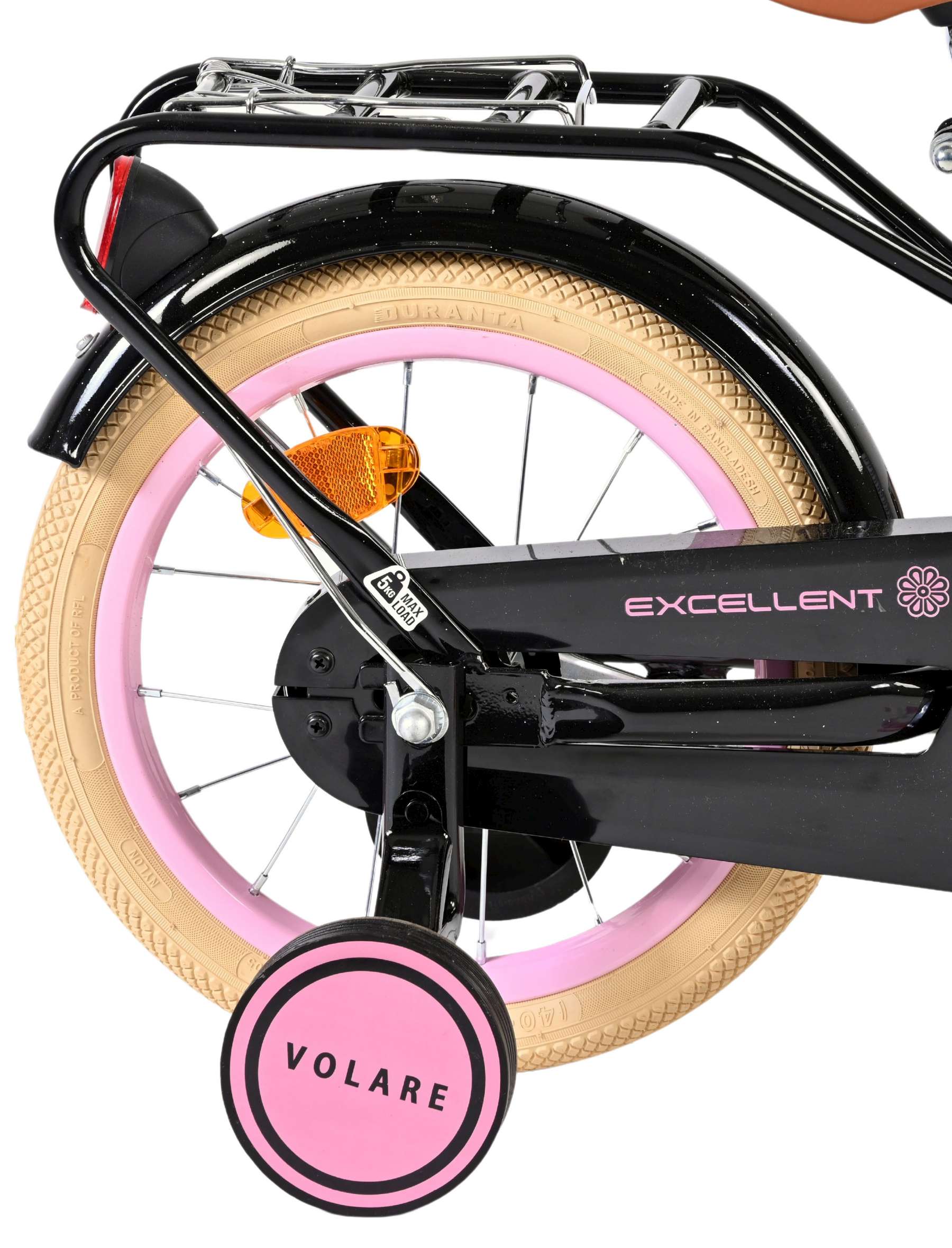 Volare Excellent Kinderfiets - Meisjes - 14 inch - Zwart 2 Volare Excellent Kinderfiets - Meisjes - 14 inch - Zwart - Afbeelding 2