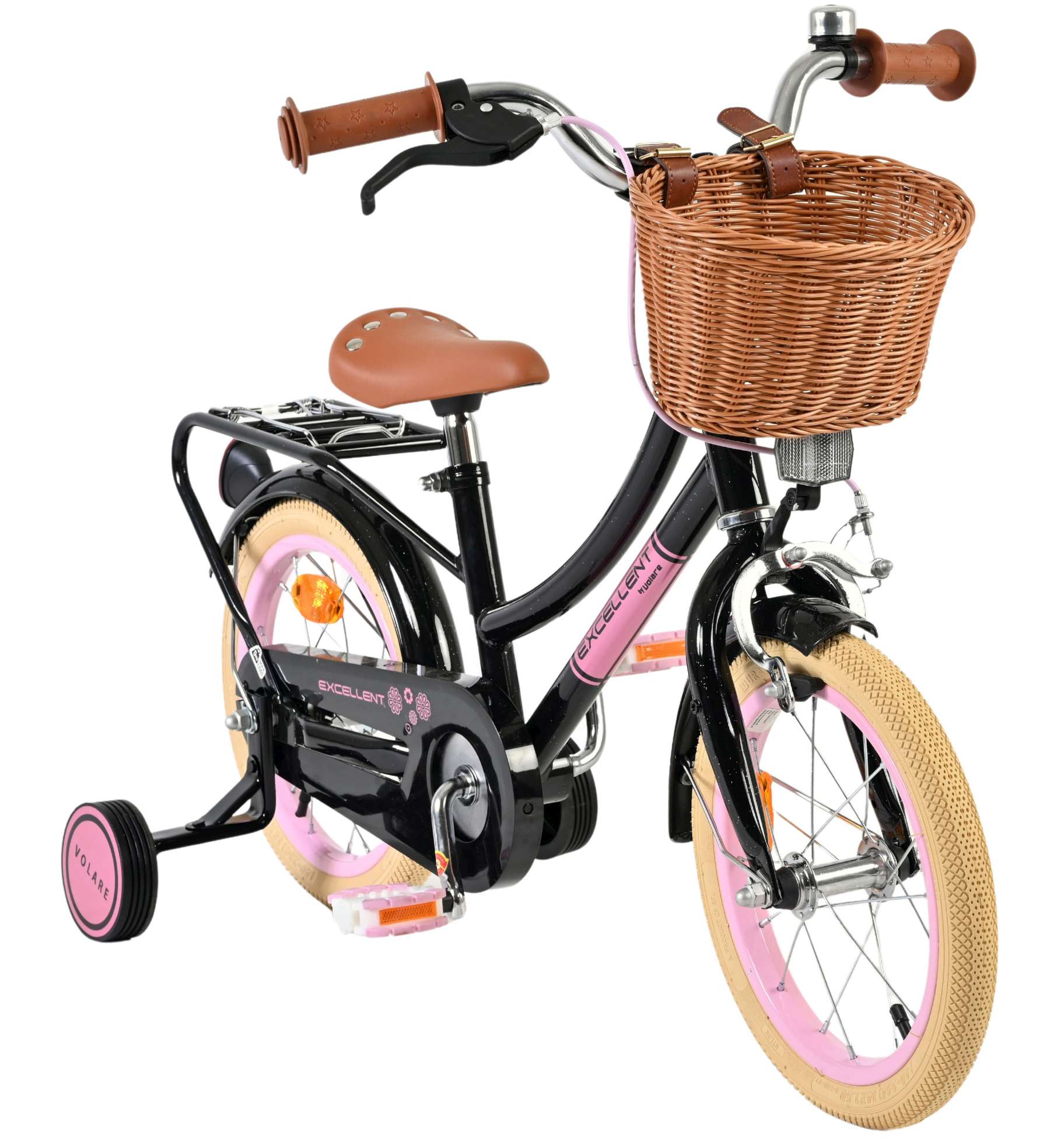 Volare Excellent Kinderfiets - Meisjes - 14 inch - Zwart 5 Volare Excellent Kinderfiets - Meisjes - 14 inch - Zwart - Afbeelding 5