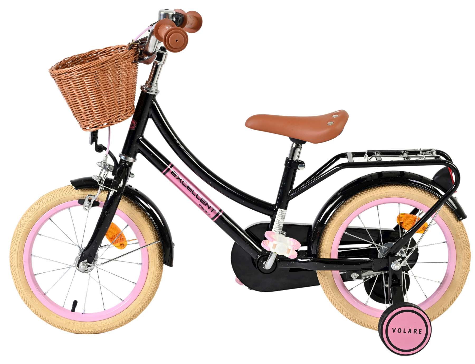 Volare Excellent Kinderfiets - Meisjes - 14 inch - Zwart 7 Volare Excellent Kinderfiets - Meisjes - 14 inch - Zwart - Afbeelding 7