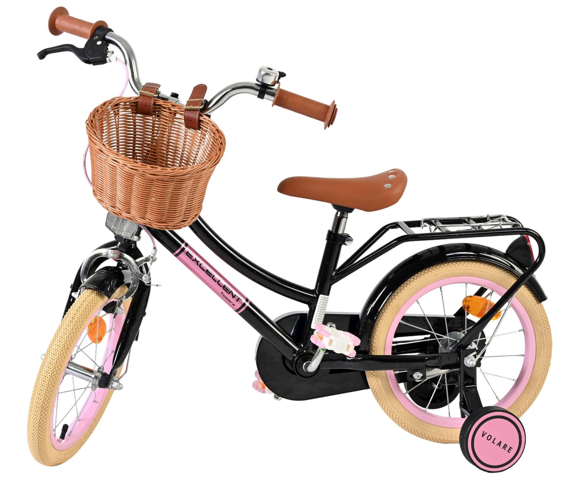 Volare Excellent Kinderfiets - Meisjes - 14 inch - Zwart 8 Volare Excellent Kinderfiets - Meisjes - 14 inch - Zwart - Afbeelding 8