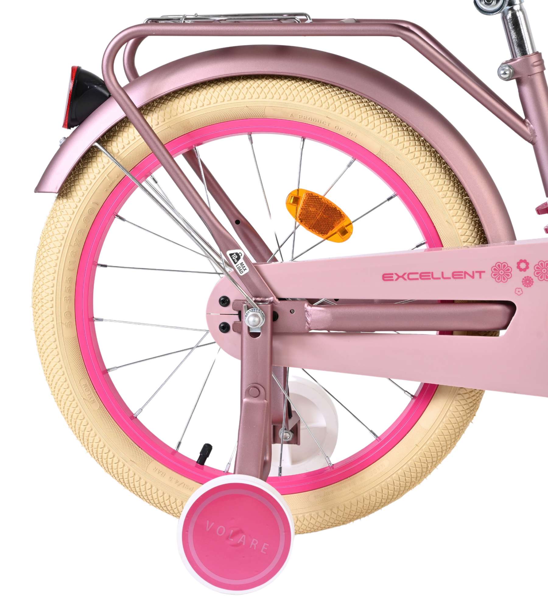 Volare Excellent Kinderfiets - Meisjes - 18 inch - Mat Roze 2 Volare Excellent Kinderfiets - Meisjes - 18 inch - Mat Roze - Afbeelding 2
