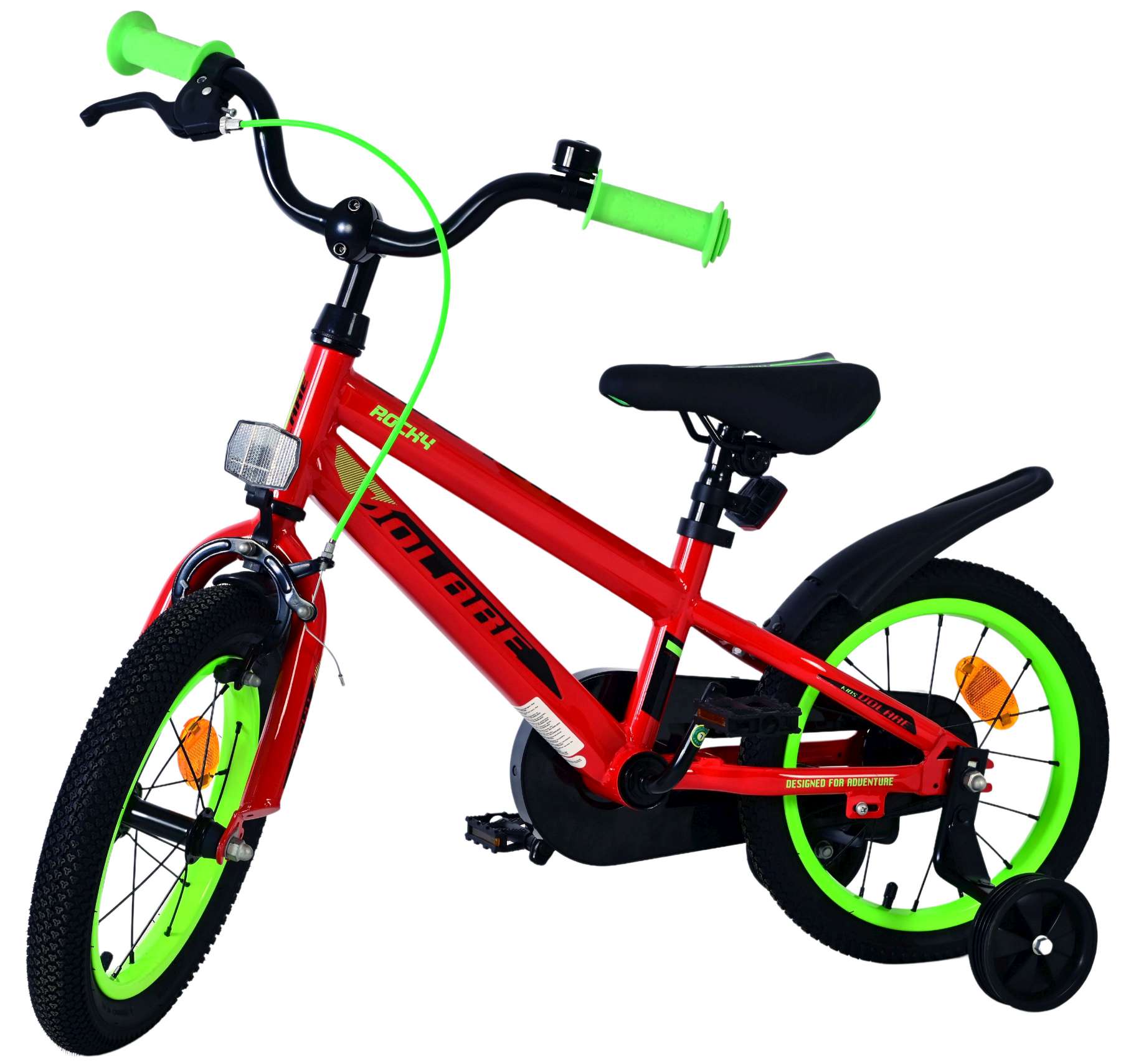 Volare Rocky Kinderfiets - Jongens - 14 inch - Rood 8 Volare Rocky Kinderfiets - Jongens - 14 inch - Rood - Afbeelding 8