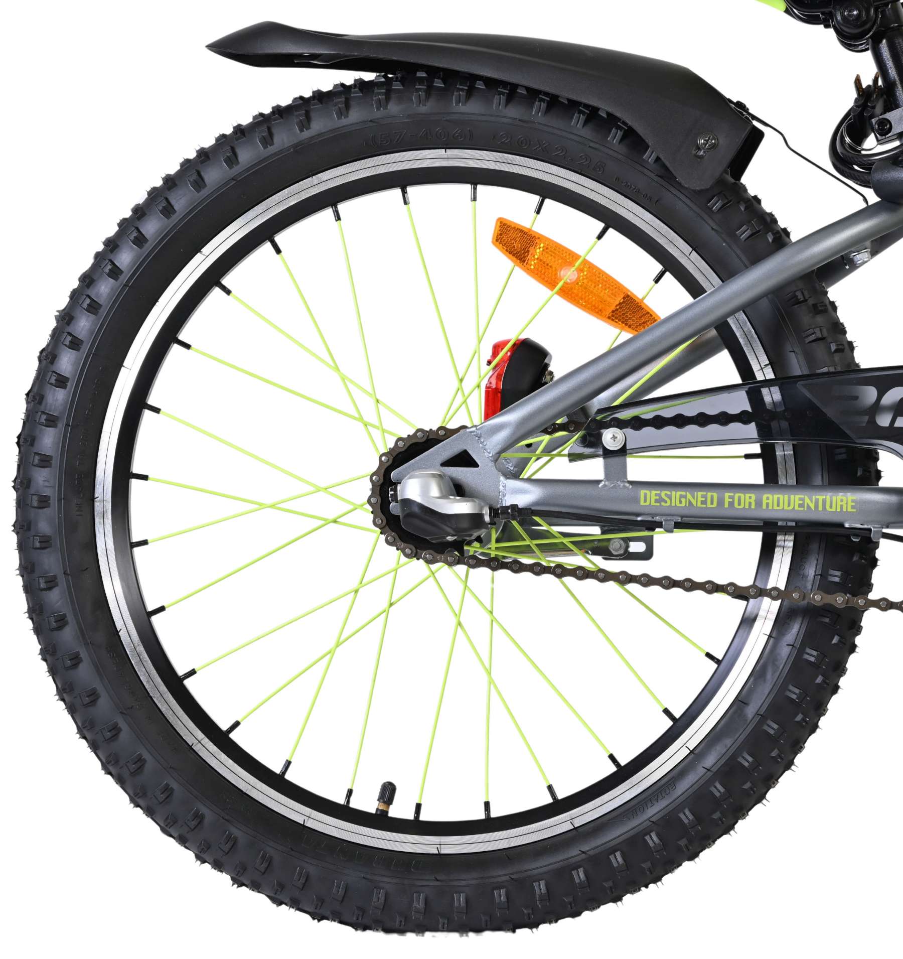 Volare Rocky Kinderfiets - 20 inch - 3 speed - Groen/Grijs 2 Volare Rocky Kinderfiets - 20 inch - 3 speed - Groen/Grijs - Afbeelding 2