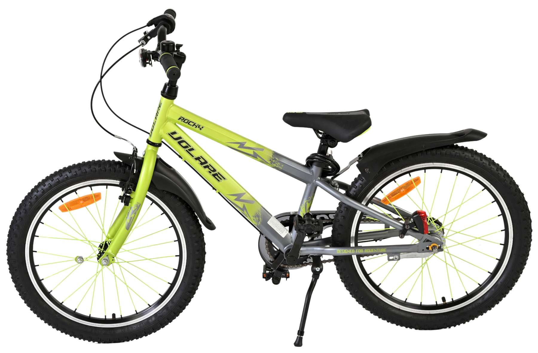 Volare Rocky Kinderfiets - 20 inch - 3 speed - Groen/Grijs 8 Volare Rocky Kinderfiets - 20 inch - 3 speed - Groen/Grijs - Afbeelding 8