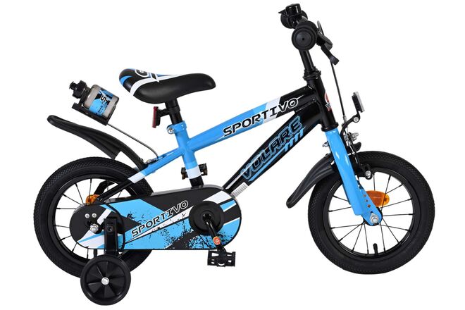 Volare Sportivo Kinderfiets - Jongens - 12 inch - Blauw Zwart 1 Volare Sportivo Kinderfiets - Jongens - 12 inch - Blauw Zwart