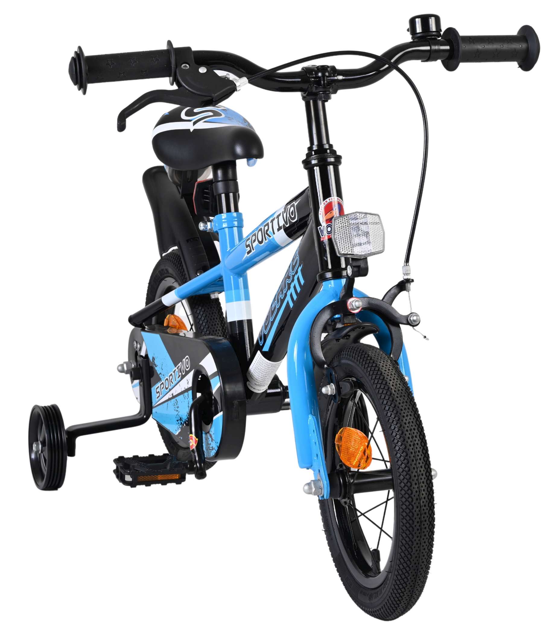 Volare Sportivo Kinderfiets - Jongens - 12 inch - Blauw Zwart 6 Volare Sportivo Kinderfiets - Jongens - 12 inch - Blauw Zwart - Afbeelding 6