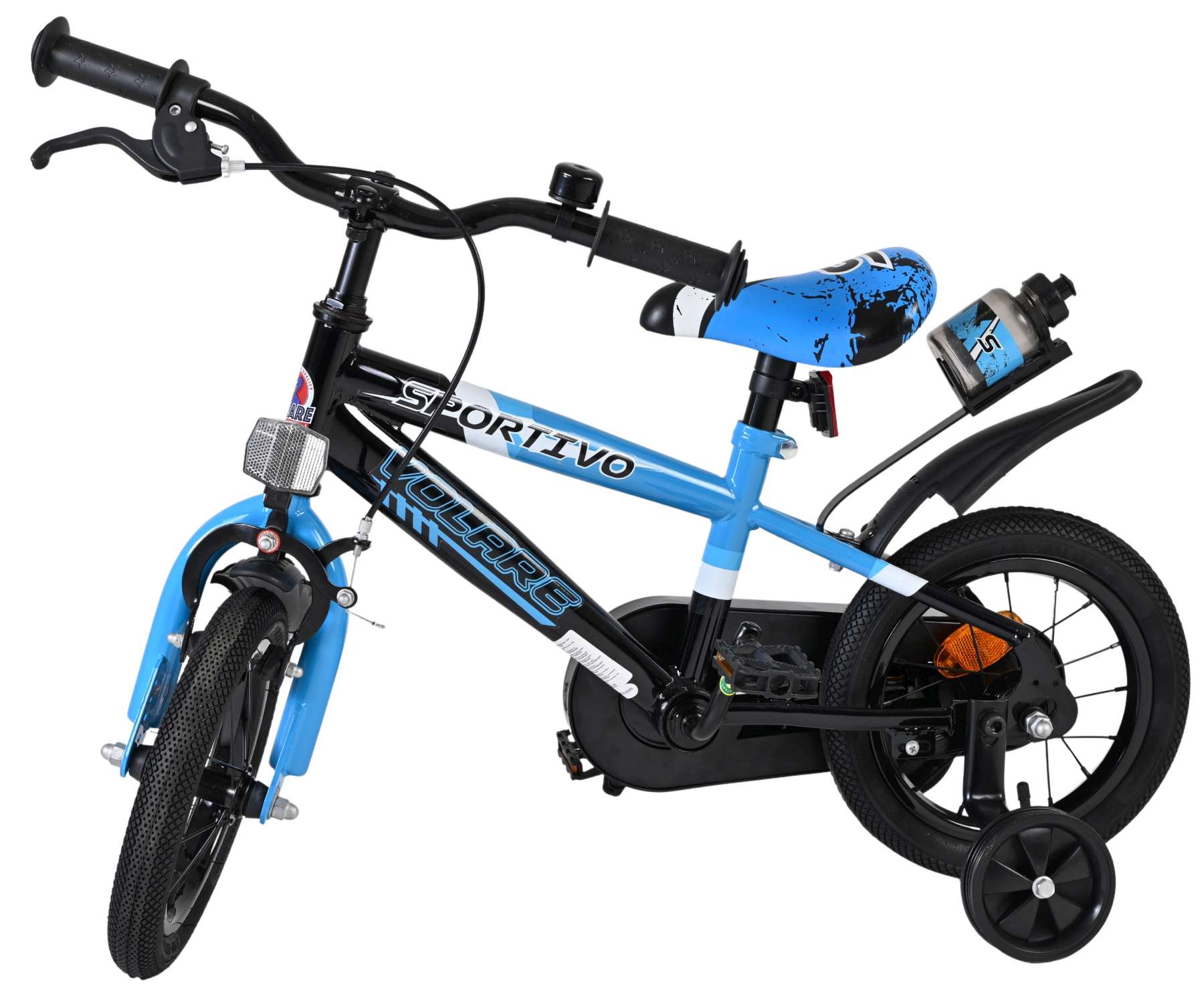Volare Sportivo Kinderfiets - Jongens - 12 inch - Blauw Zwart 9 Volare Sportivo Kinderfiets - Jongens - 12 inch - Blauw Zwart - Afbeelding 9