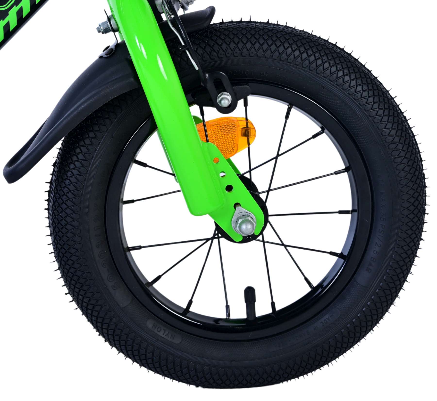 Volare Sportivo Kinderfiets - Jongens - 12 inch - Groen Zwart - Twee Handremmen 3 Volare Sportivo Kinderfiets - Jongens - 12 inch - Groen Zwart - Twee Handremmen - Afbeelding 3