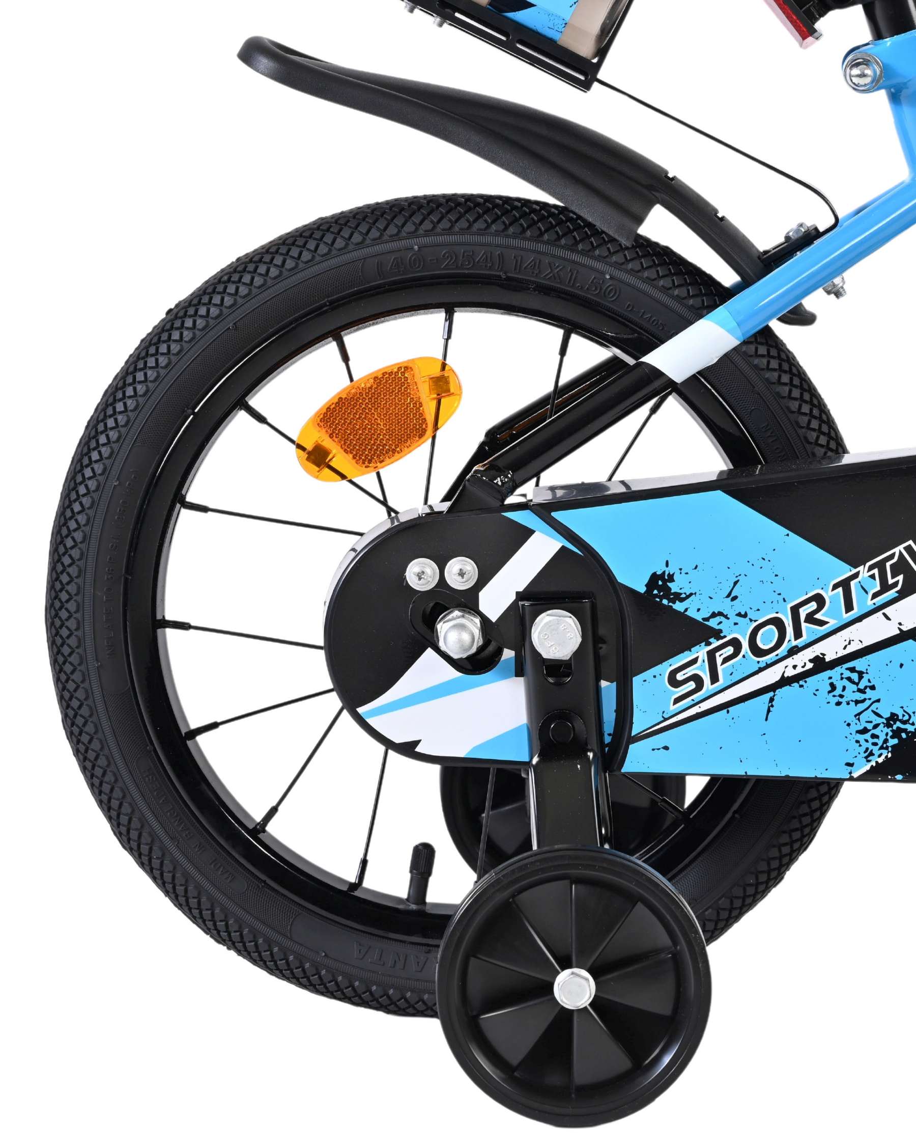 Volare Sportivo Kinderfiets - Jongens - 14 inch - Blauw Zwart 2 Volare Sportivo Kinderfiets - Jongens - 14 inch - Blauw Zwart - Afbeelding 2