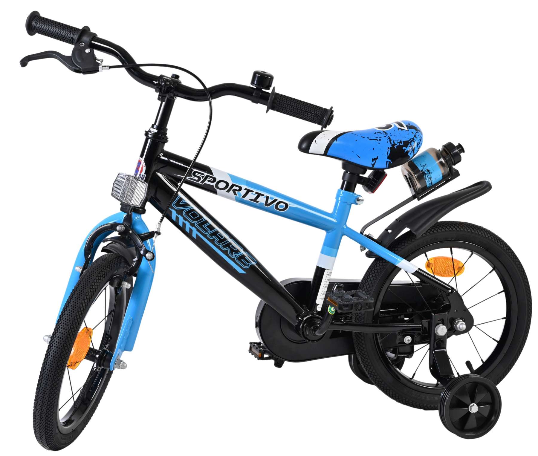 Volare Sportivo Kinderfiets - Jongens - 14 inch - Blauw Zwart 8 Volare Sportivo Kinderfiets - Jongens - 14 inch - Blauw Zwart - Afbeelding 8