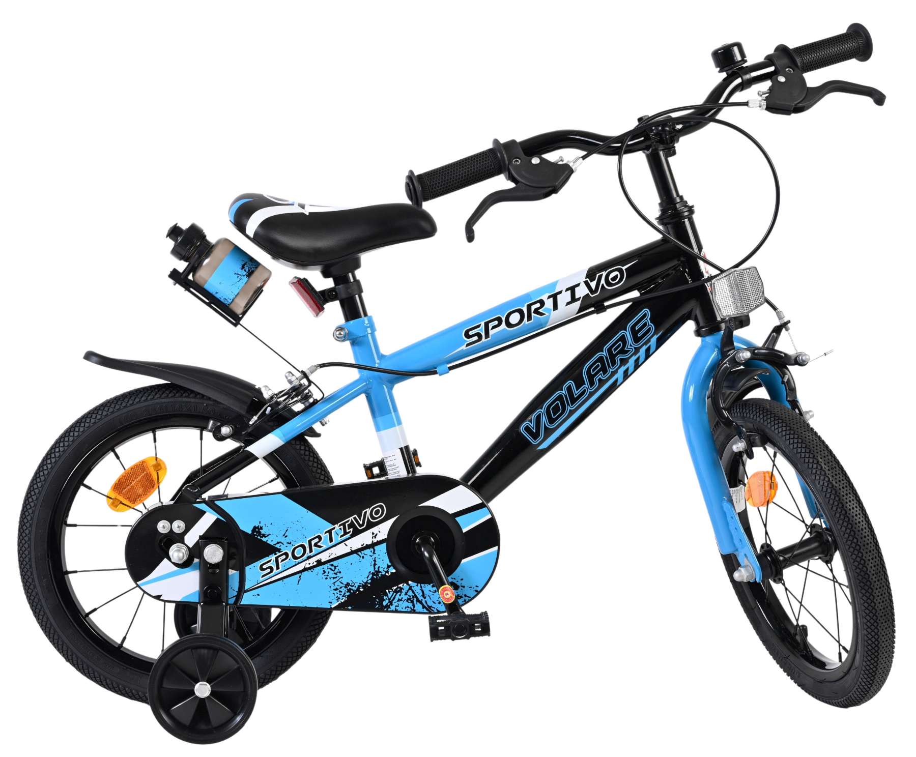 Volare Sportivo Kinderfiets - Jongens - 14 inch - Blauw Zwart - Twee Handremmen 10 Volare Sportivo Kinderfiets - Jongens - 14 inch - Blauw Zwart - Twee Handremmen - Afbeelding 10