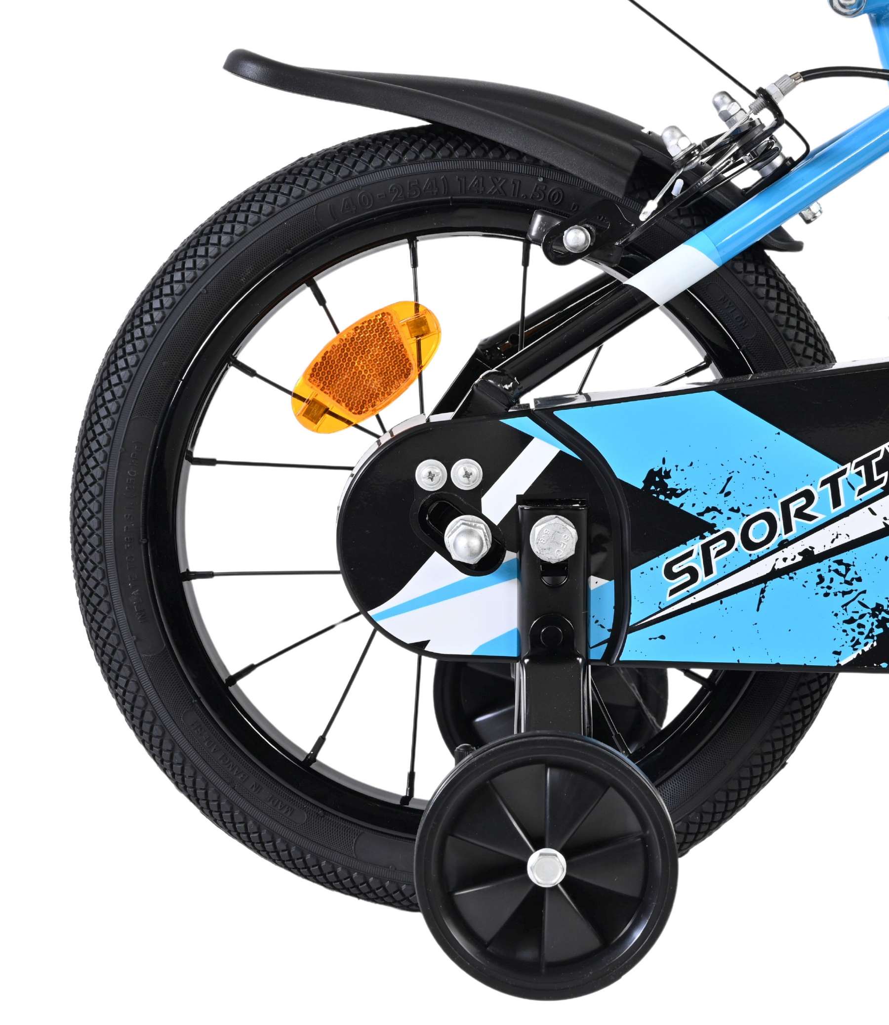 Volare Sportivo Kinderfiets - Jongens - 14 inch - Blauw Zwart - Twee Handremmen 2 Volare Sportivo Kinderfiets - Jongens - 14 inch - Blauw Zwart - Twee Handremmen - Afbeelding 2