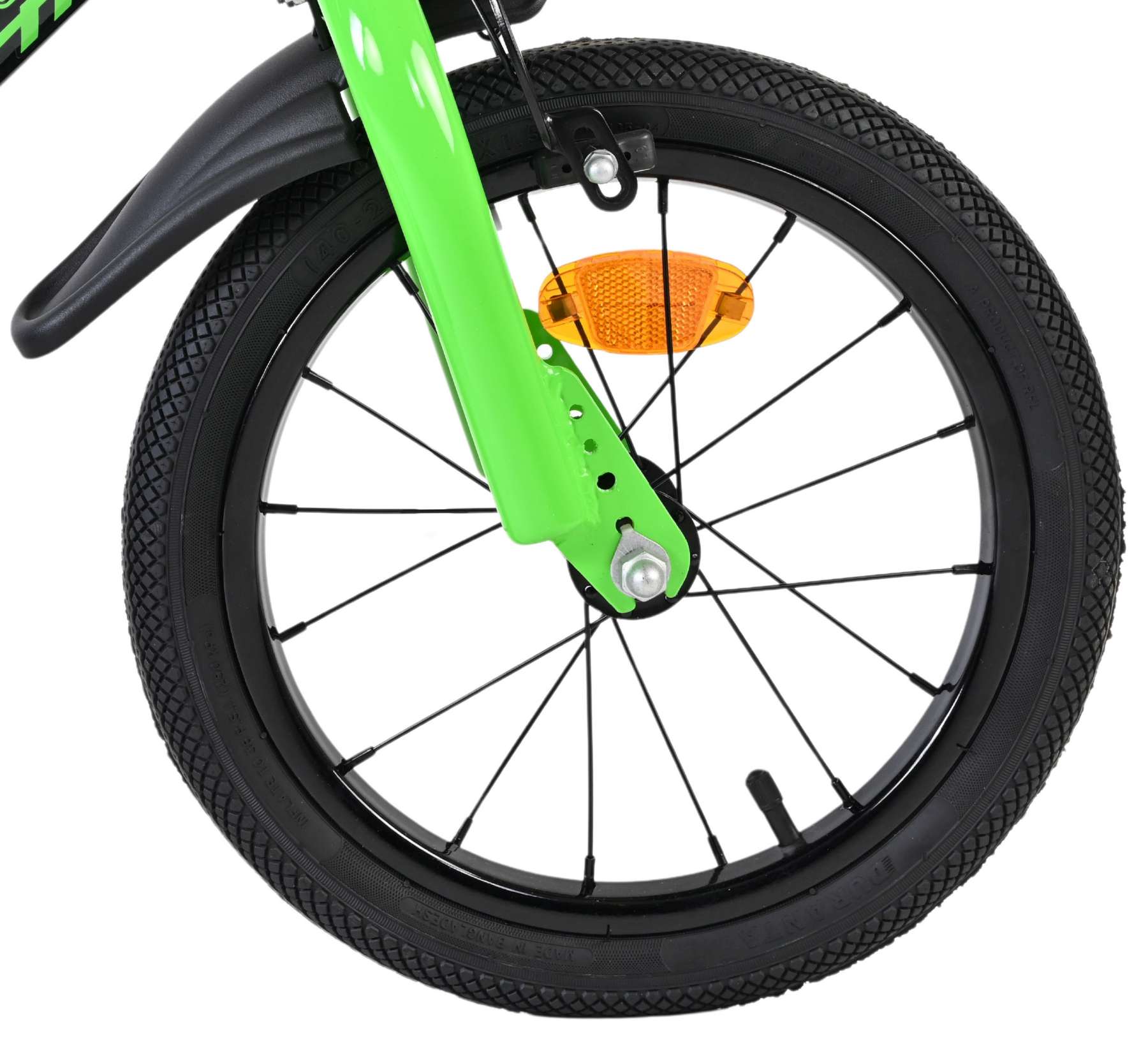 Volare Sportivo Kinderfiets - Jongens - 14 inch - Groen Zwart 3 Volare Sportivo Kinderfiets - Jongens - 14 inch - Groen Zwart - Afbeelding 3