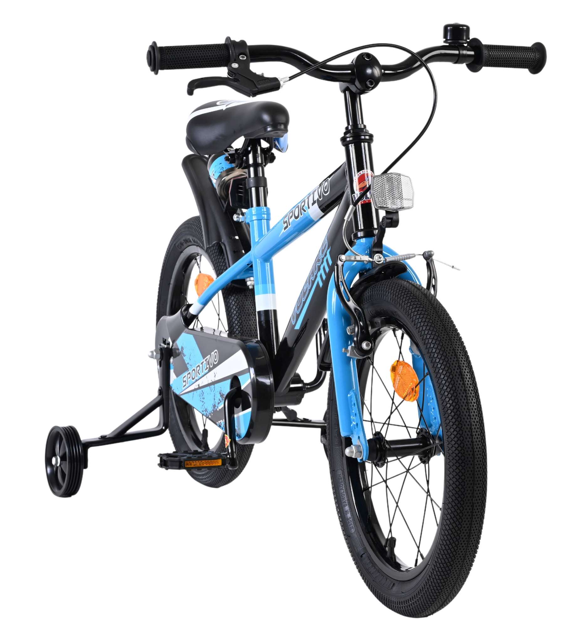Volare Sportivo Kinderfiets - Jongens - 16 inch - Blauw Zwart 5 Volare Sportivo Kinderfiets - Jongens - 16 inch - Blauw Zwart - Afbeelding 5