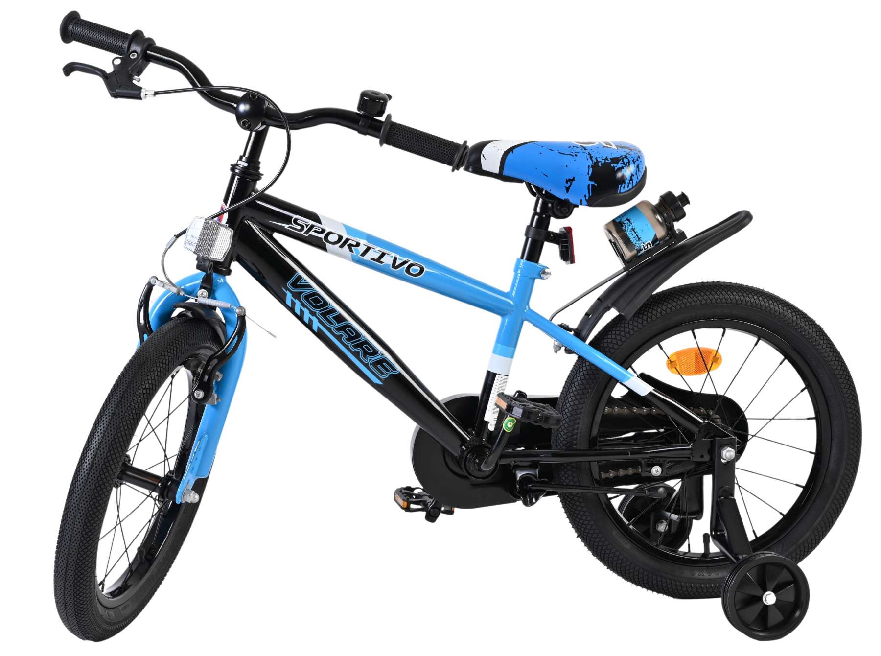 Volare Sportivo Kinderfiets - Jongens - 16 inch - Blauw Zwart 8 Volare Sportivo Kinderfiets - Jongens - 16 inch - Blauw Zwart - Afbeelding 8