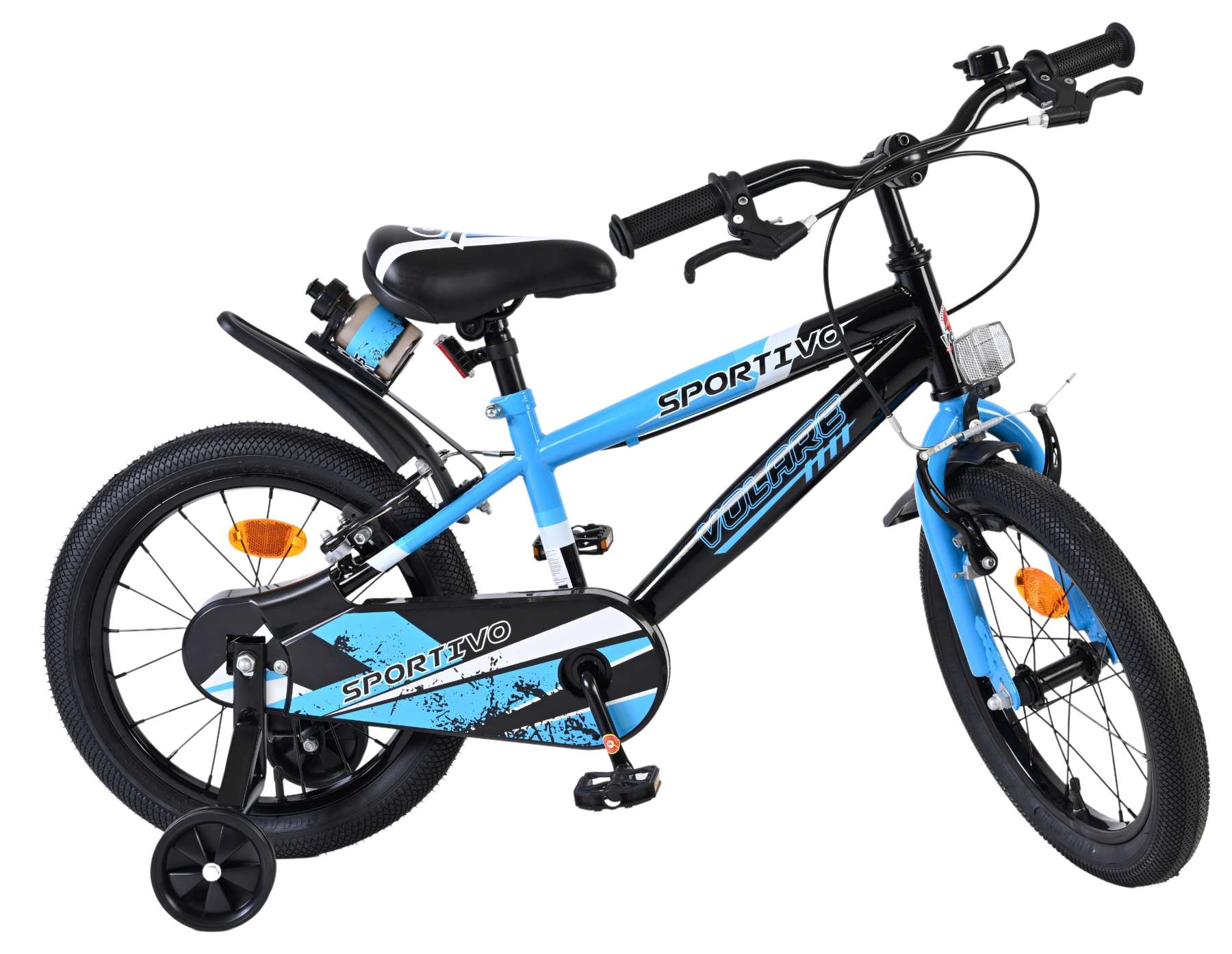 Volare Sportivo Kinderfiets - Jongens - 16 inch - Blauw Zwart - Twee Handremmen 8 Volare Sportivo Kinderfiets - Jongens - 16 inch - Blauw Zwart - Twee Handremmen - Afbeelding 8