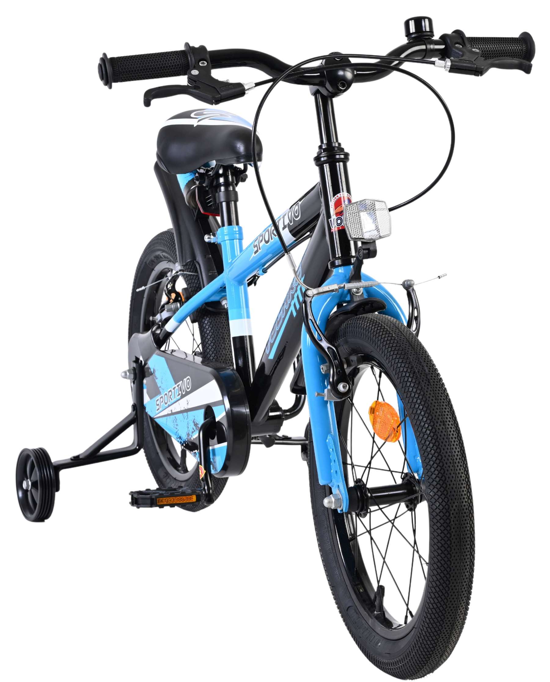 Volare Sportivo Kinderfiets - Jongens - 16 inch - Blauw Zwart - Twee Handremmen 6 Volare Sportivo Kinderfiets - Jongens - 16 inch - Blauw Zwart - Twee Handremmen - Afbeelding 6