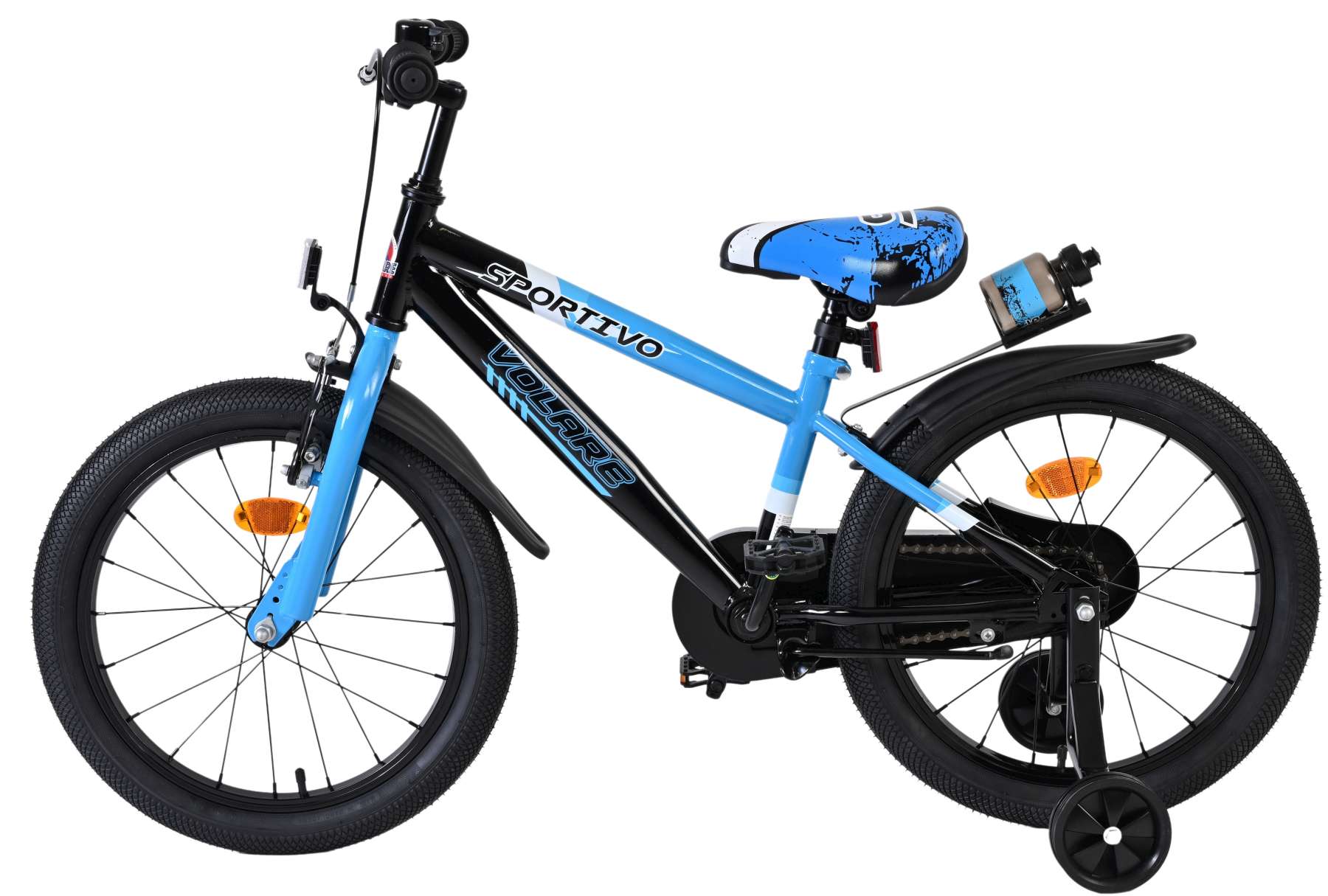 Volare Sportivo Kinderfiets - Jongens - 18 inch - Blauw Zwart 7 Volare Sportivo Kinderfiets - Jongens - 18 inch - Blauw Zwart - Afbeelding 7