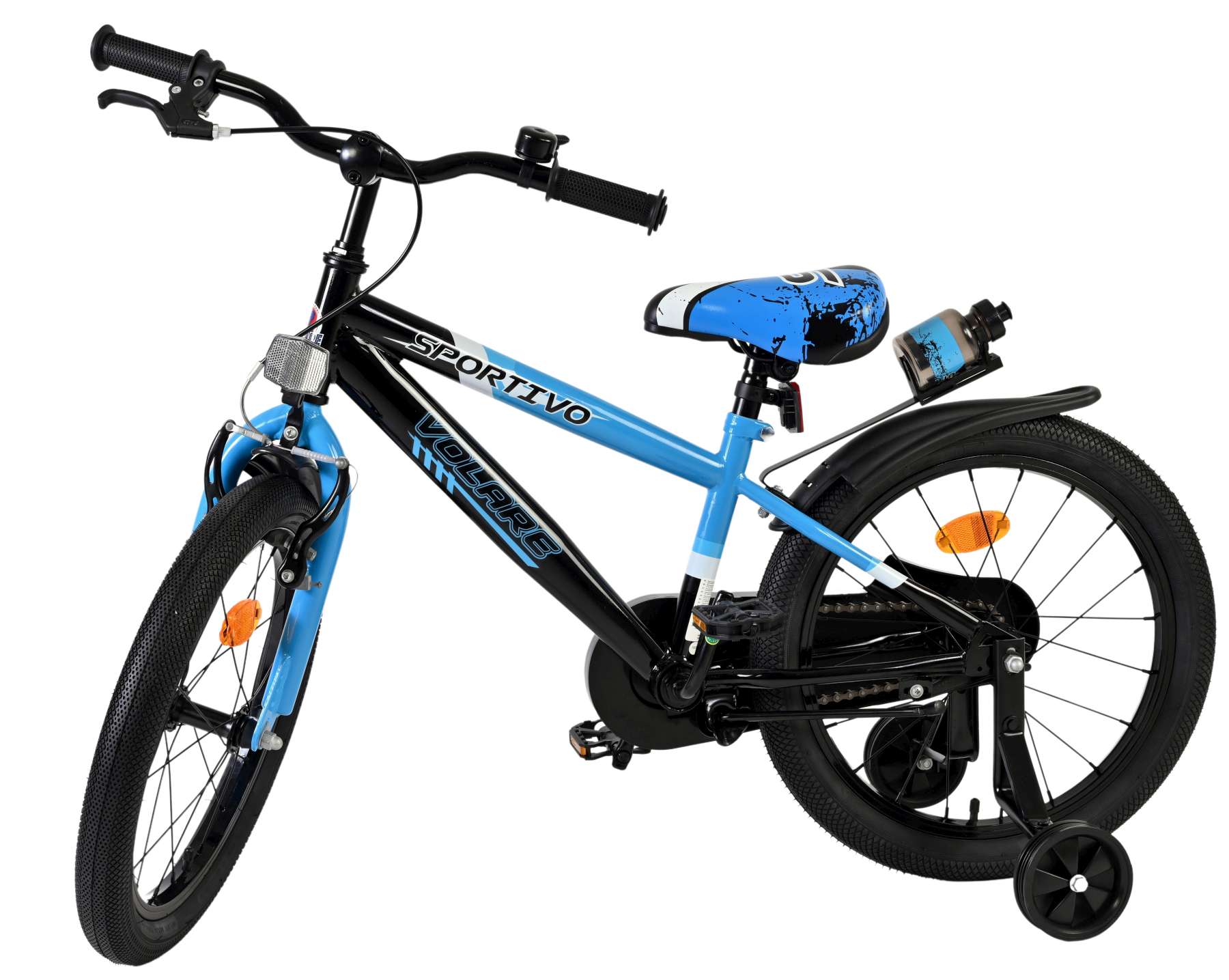 Volare Sportivo Kinderfiets - Jongens - 18 inch - Blauw Zwart 8 Volare Sportivo Kinderfiets - Jongens - 18 inch - Blauw Zwart - Afbeelding 8