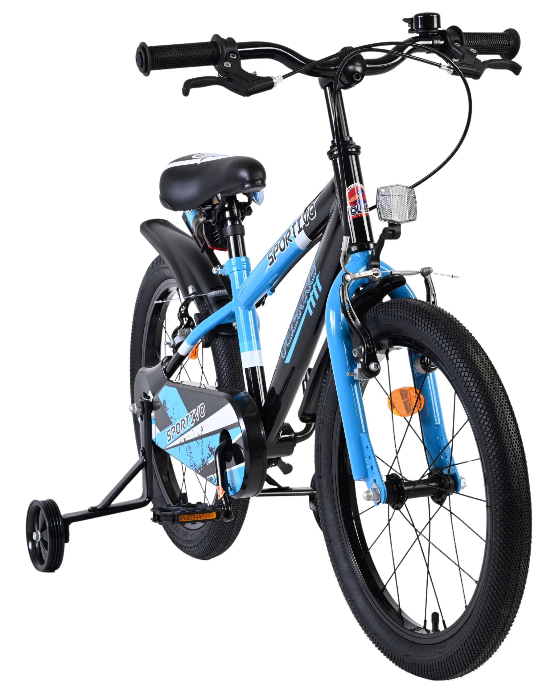 Volare Sportivo Kinderfiets - Jongens - 18 inch - Blauw Zwart - Twee Handremmen 5 Volare Sportivo Kinderfiets - Jongens - 18 inch - Blauw Zwart - Twee Handremmen - Afbeelding 5