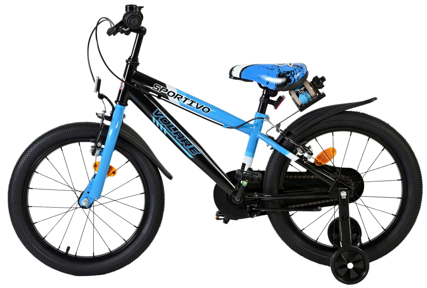 Volare Sportivo Kinderfiets - Jongens - 18 inch - Blauw Zwart - Twee Handremmen 7 Volare Sportivo Kinderfiets - Jongens - 18 inch - Blauw Zwart - Twee Handremmen - Afbeelding 7
