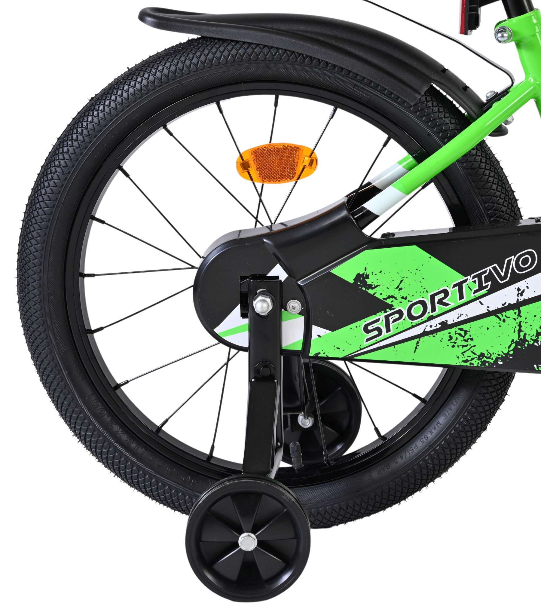 Volare Sportivo Kinderfiets - Jongens - 18 inch - Groen Zwart 2 Volare Sportivo Kinderfiets - Jongens - 18 inch - Groen Zwart - Afbeelding 2