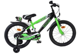 Volare Sportivo Kinderfiets - Jongens - 18 inch - Groen Zwart - Twee Handremmen