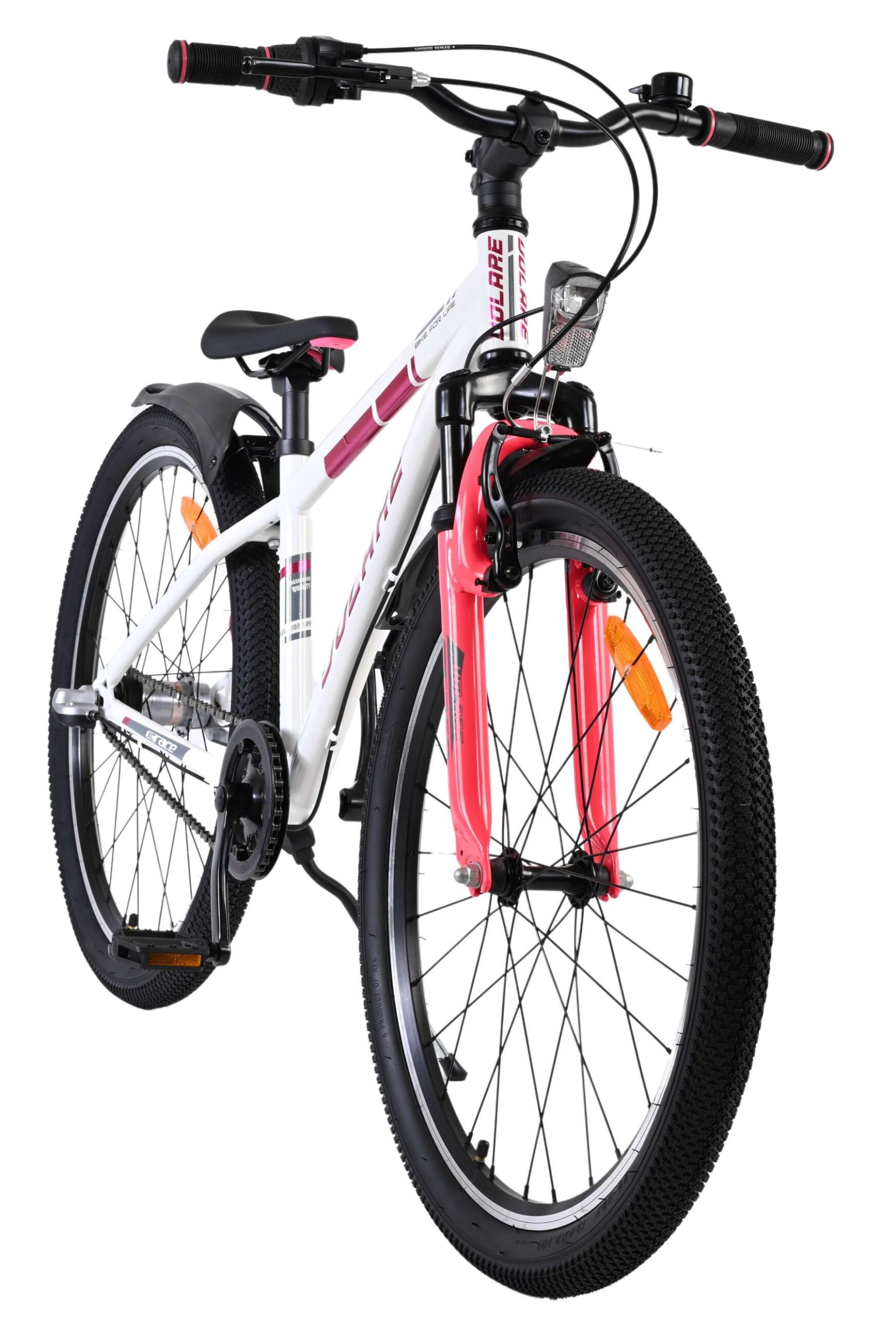 Volare XC Race Kinderfiets - 24 inch - Nexus 3 - Wit/Roze 6 Volare XC Race Kinderfiets - 24 inch - Nexus 3 - Wit/Roze - Afbeelding 6