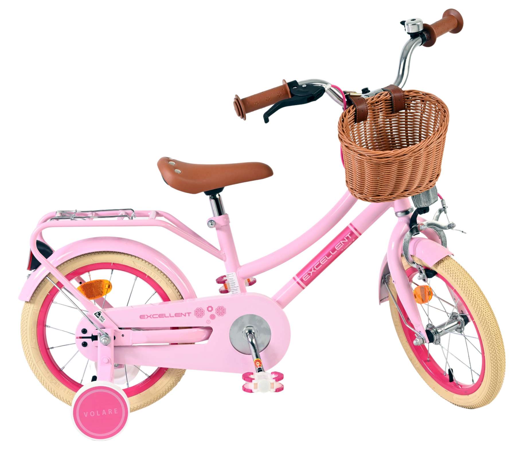 Volare Excellent Kinderfiets - Meisjes - 14 inch - Roze 10 Volare Excellent Kinderfiets - Meisjes - 14 inch - Roze - Afbeelding 10