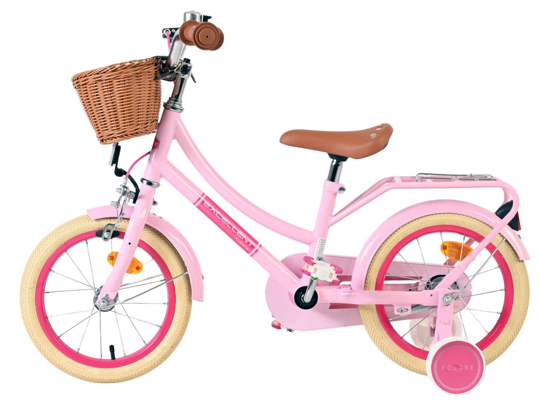 Volare Excellent Kinderfiets - Meisjes - 14 inch - Roze 7 Volare Excellent Kinderfiets - Meisjes - 14 inch - Roze - Afbeelding 7