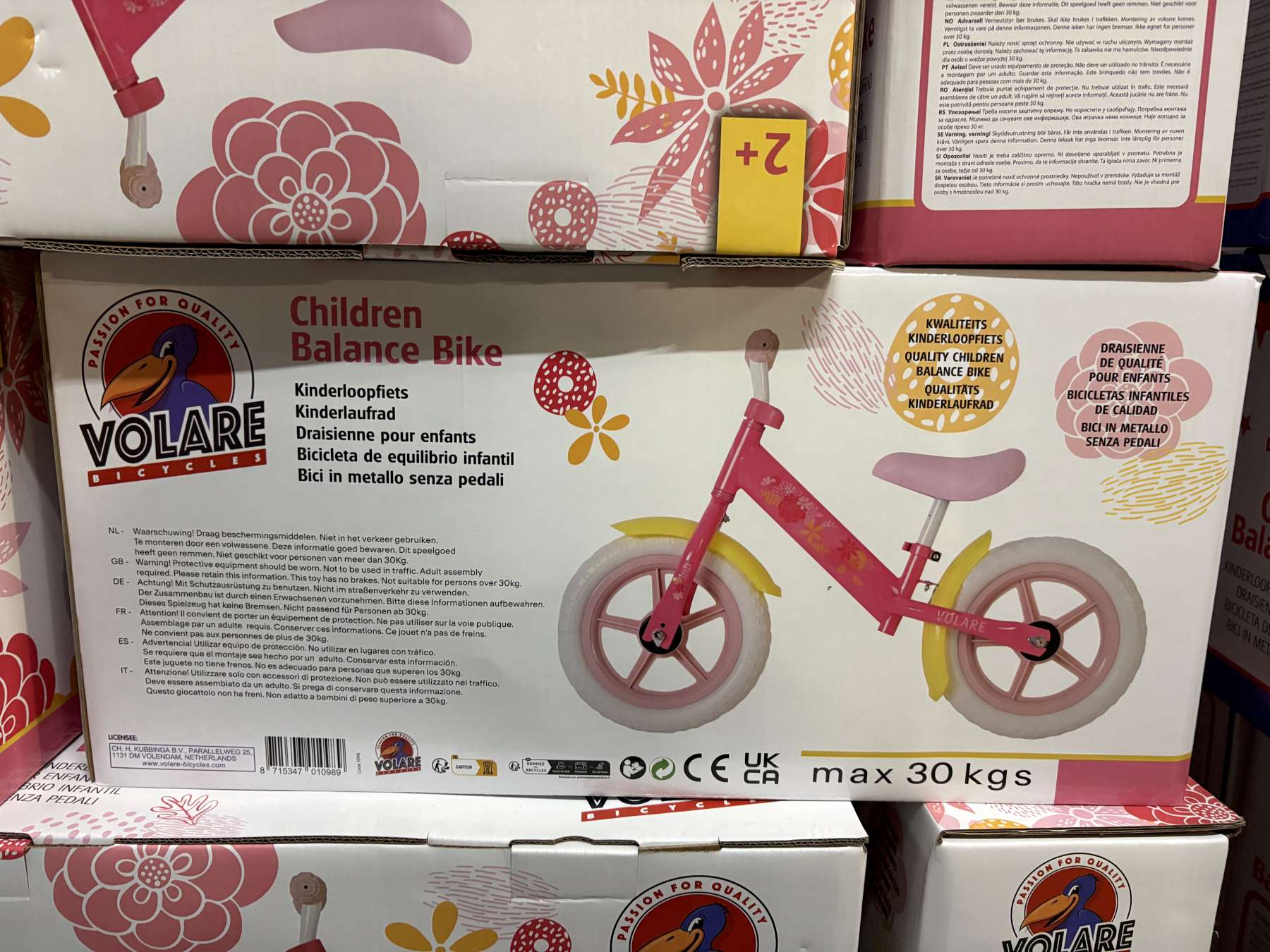 Volare loopfiets - Roze 8 Volare loopfiets - Roze - Afbeelding 8