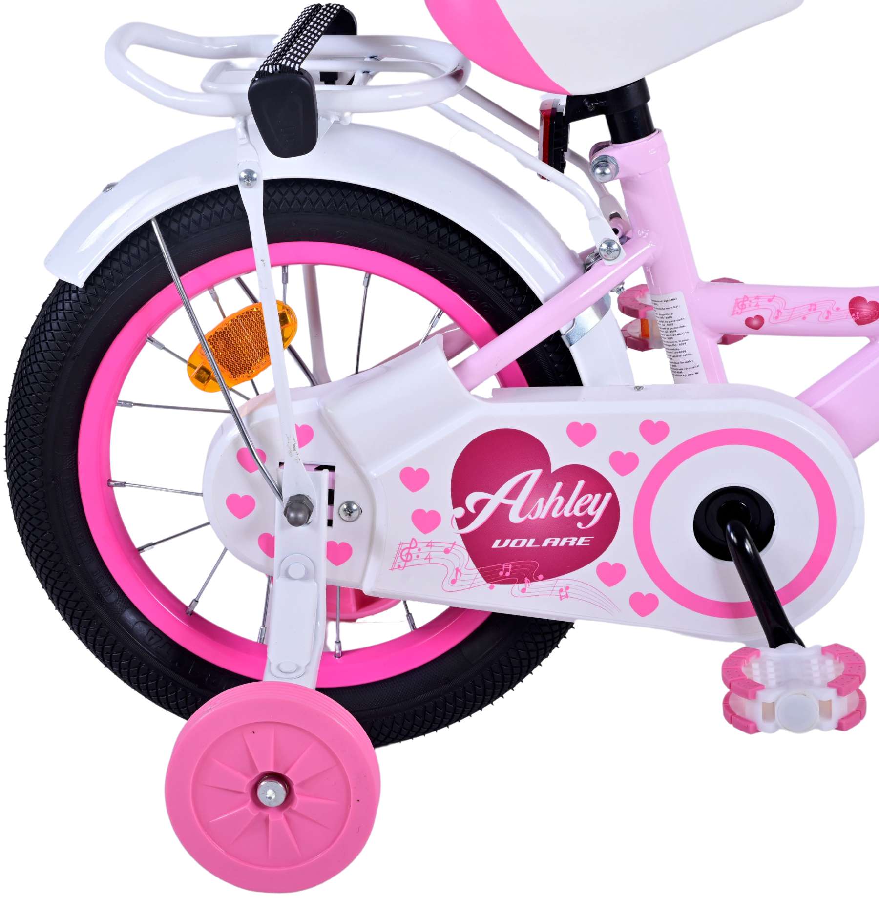 Volare Ashley Kinderfiets - Meisjes - 14 inch - Roze 2 Volare Ashley Kinderfiets - Meisjes - 14 inch - Roze - Afbeelding 2