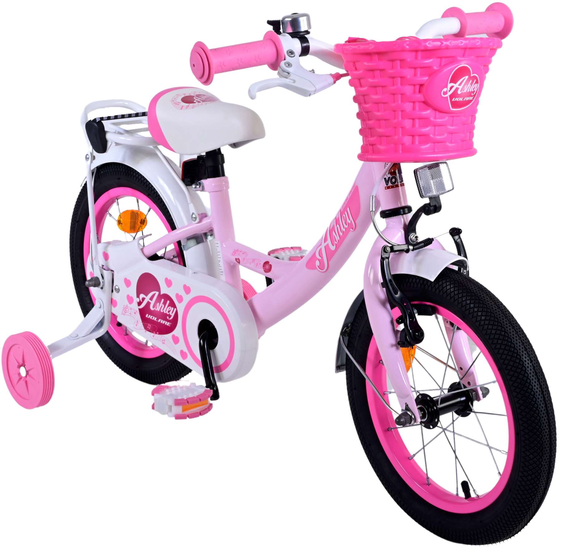 Volare Ashley Kinderfiets - Meisjes - 14 inch - Roze 5 Volare Ashley Kinderfiets - Meisjes - 14 inch - Roze - Afbeelding 5