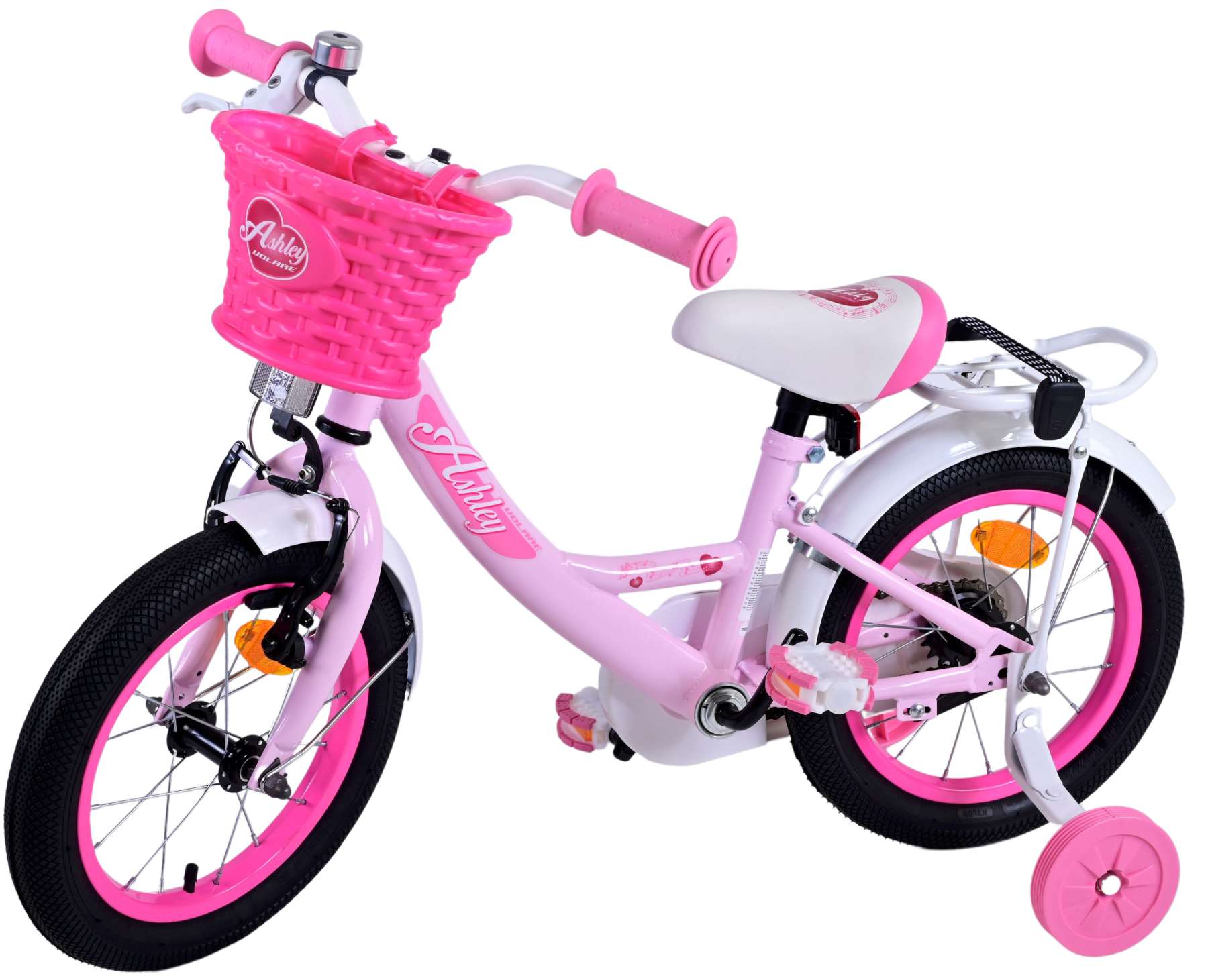 Volare Ashley Kinderfiets - Meisjes - 14 inch - Roze 8 Volare Ashley Kinderfiets - Meisjes - 14 inch - Roze - Afbeelding 8