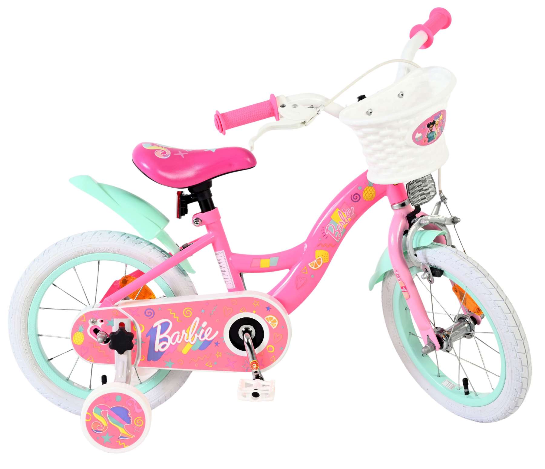 Barbie Kinderfiets - Meisjes - 14 inch - Roze 10 Barbie Kinderfiets - Meisjes - 14 inch - Roze - Afbeelding 10