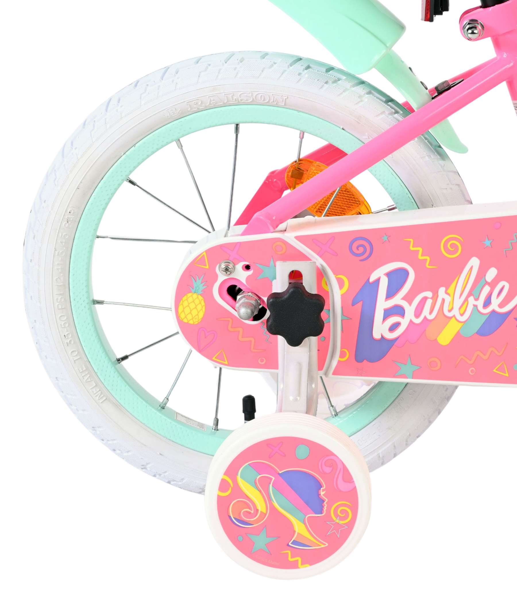 Barbie Kinderfiets - Meisjes - 14 inch - Roze 2 Barbie Kinderfiets - Meisjes - 14 inch - Roze - Afbeelding 2