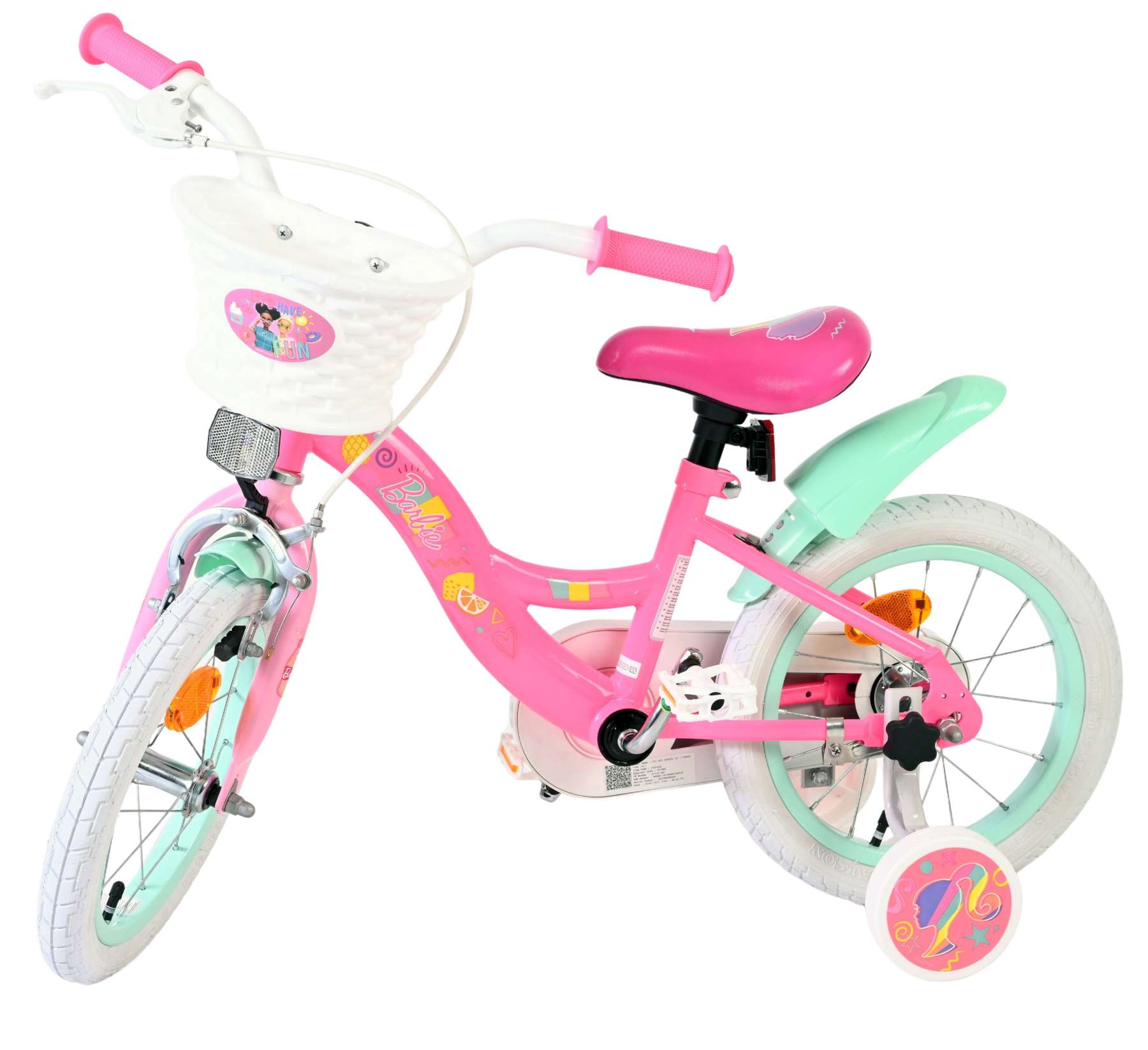 Barbie Kinderfiets - Meisjes - 14 inch - Roze 8 Barbie Kinderfiets - Meisjes - 14 inch - Roze - Afbeelding 8