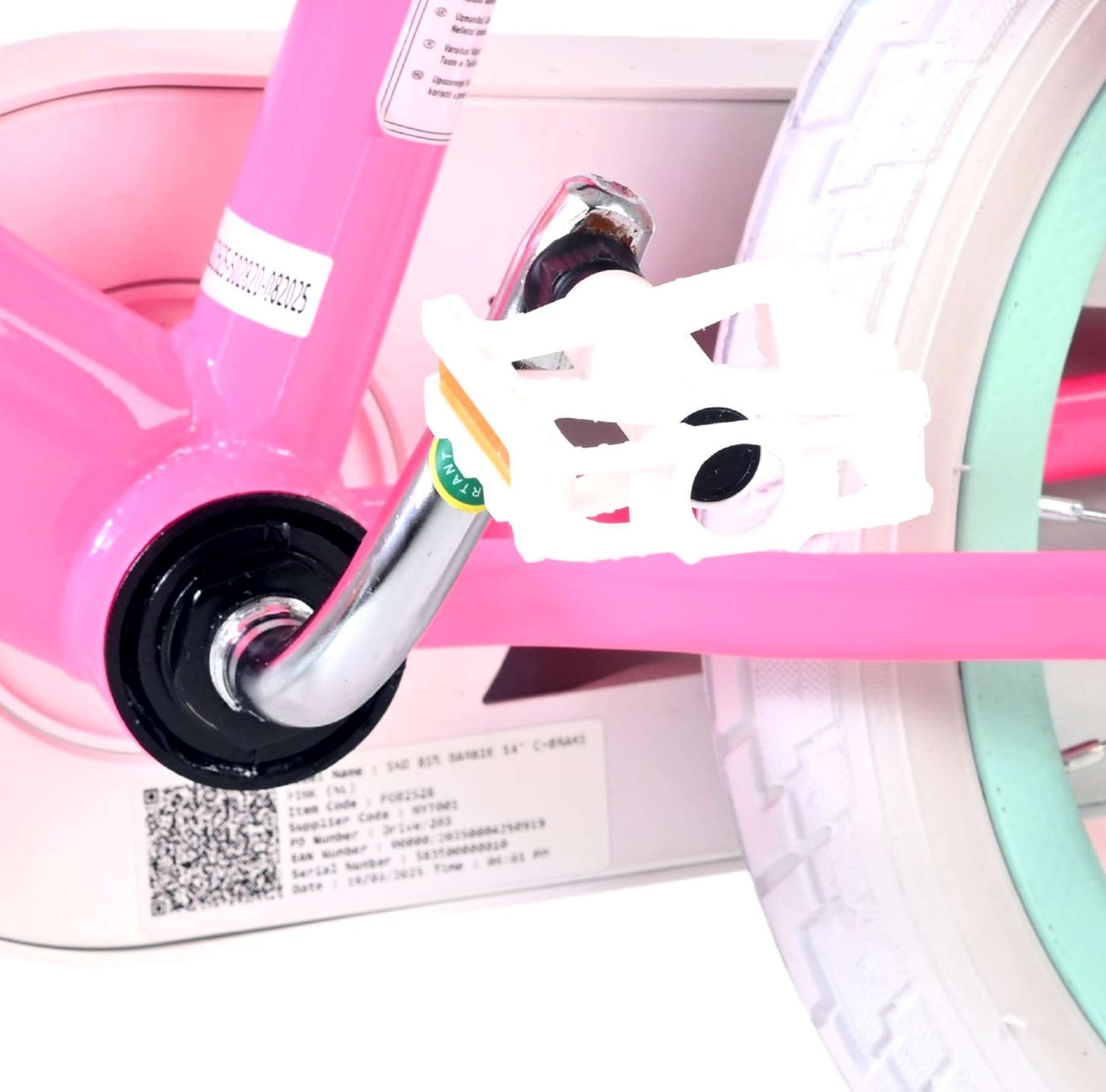 Barbie Kinderfiets - Meisjes - 14 inch - Roze 9 Barbie Kinderfiets - Meisjes - 14 inch - Roze - Afbeelding 9