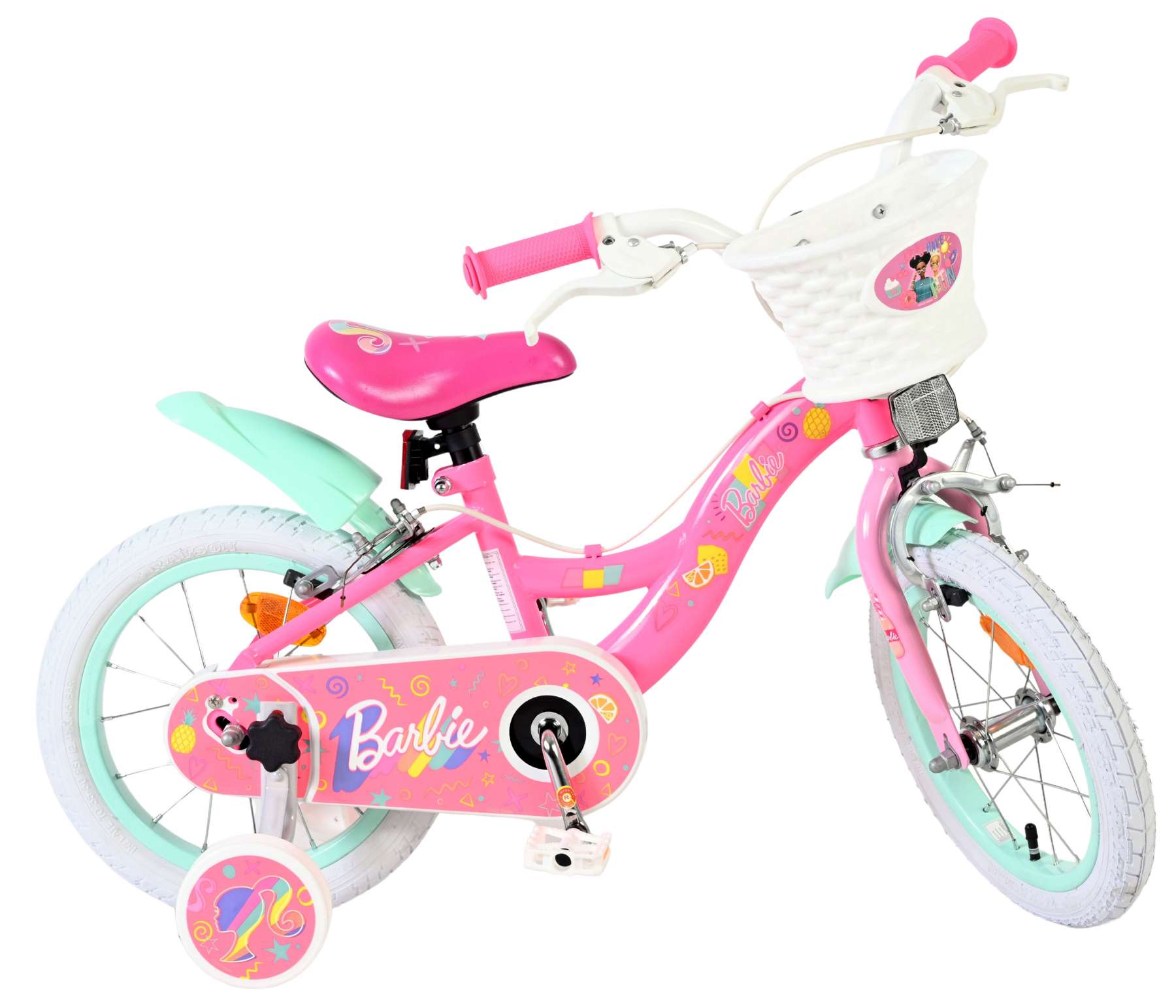 Barbie Kinderfiets - Meisjes - 14 inch - Roze - Twee handremmen 10 Barbie Kinderfiets - Meisjes - 14 inch - Roze - Twee handremmen - Afbeelding 10