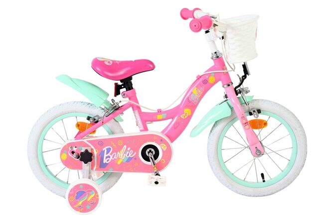 Barbie Kinderfiets - Meisjes - 14 inch - Roze - Twee handremmen 1 Barbie Kinderfiets - Meisjes - 14 inch - Roze - Twee handremmen