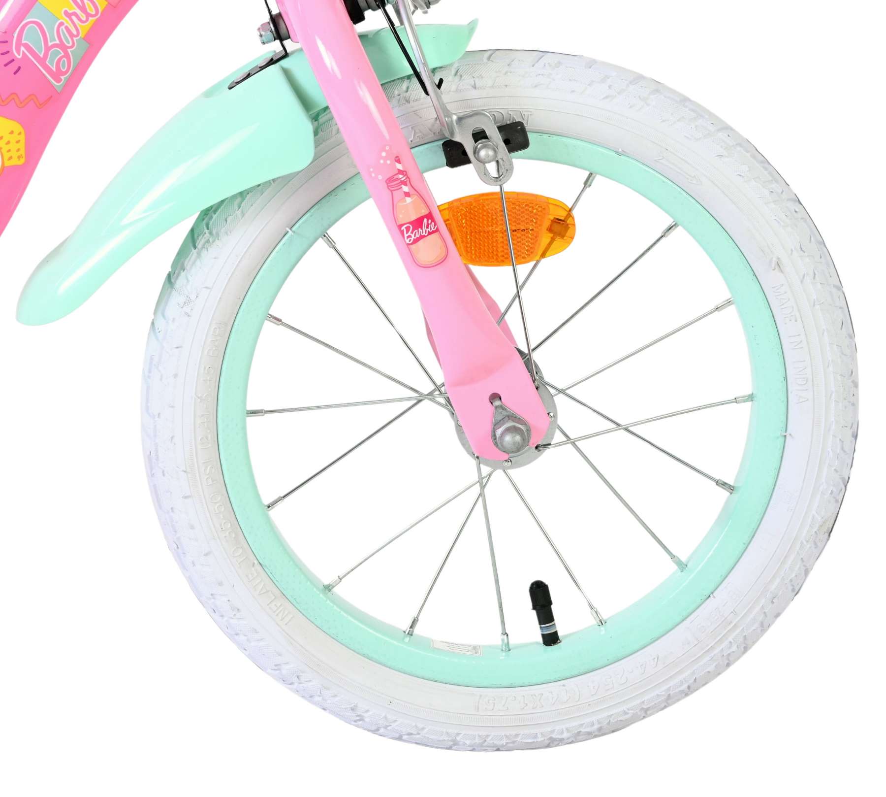Barbie Kinderfiets - Meisjes - 14 inch - Roze - Twee handremmen 3 Barbie Kinderfiets - Meisjes - 14 inch - Roze - Twee handremmen - Afbeelding 3