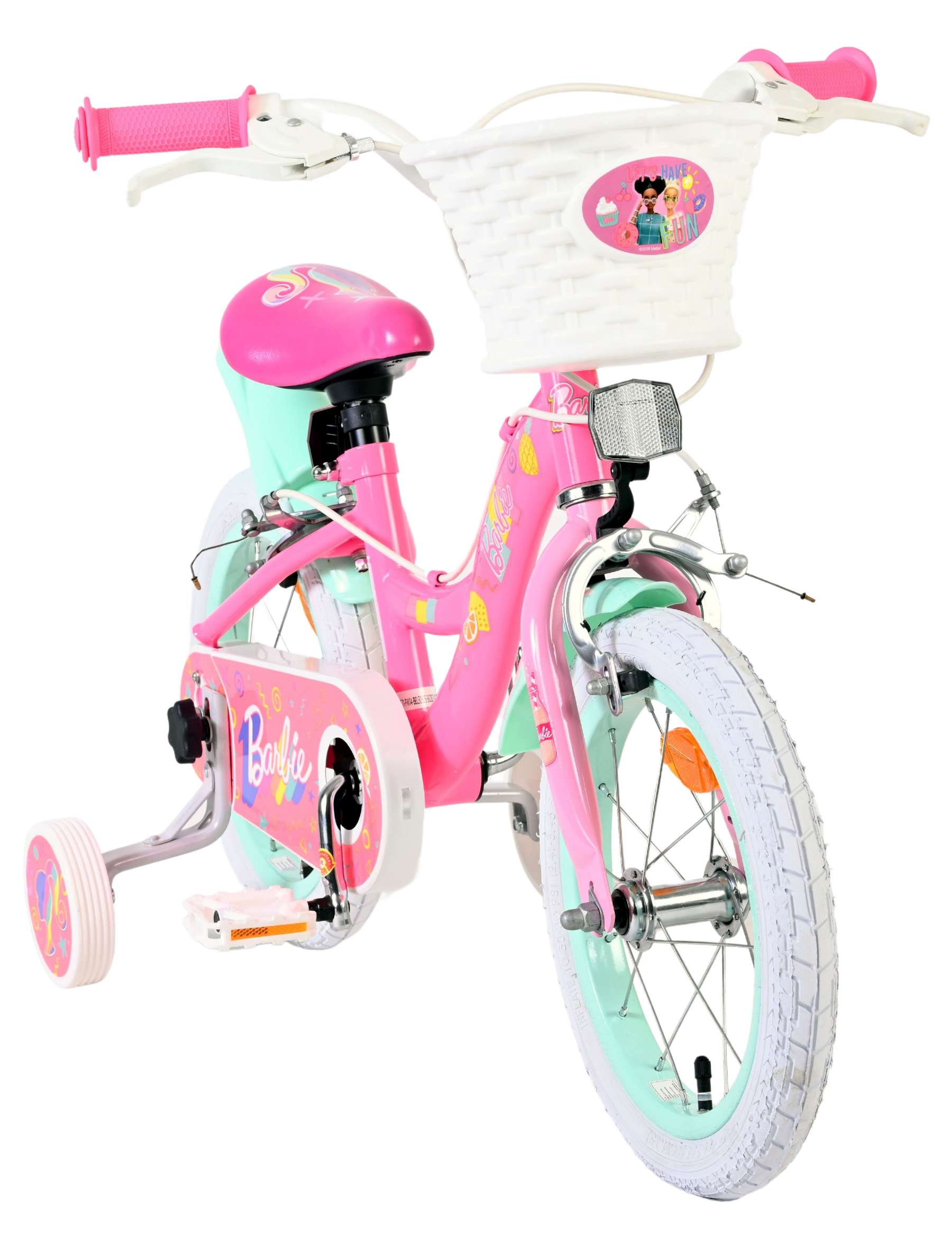 Barbie Kinderfiets - Meisjes - 14 inch - Roze - Twee handremmen 5 Barbie Kinderfiets - Meisjes - 14 inch - Roze - Twee handremmen - Afbeelding 5