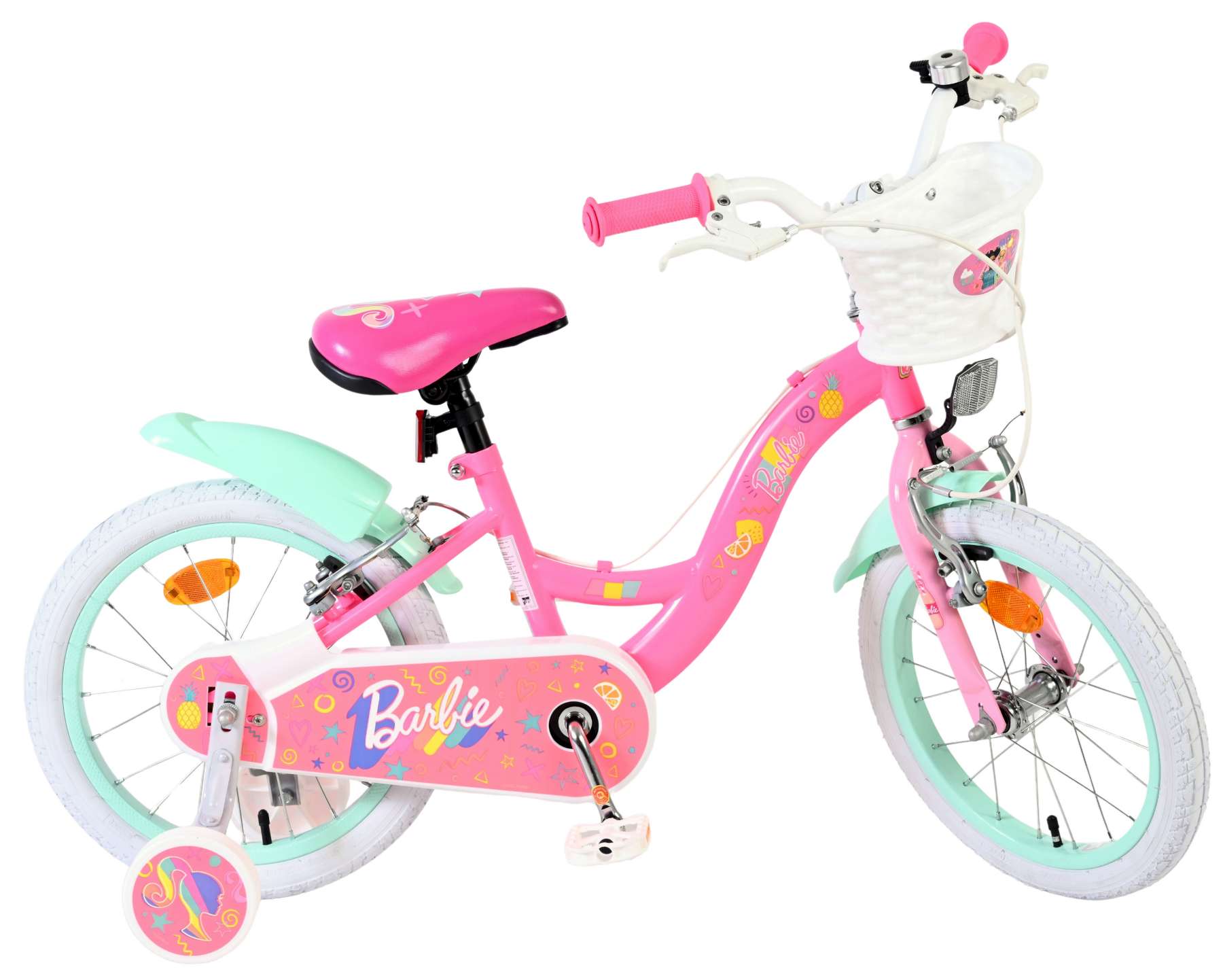 Barbie Kinderfiets - Meisjes - 16 inch - Roze - Twee handremmen 10 Barbie Kinderfiets - Meisjes - 16 inch - Roze - Twee handremmen - Afbeelding 10