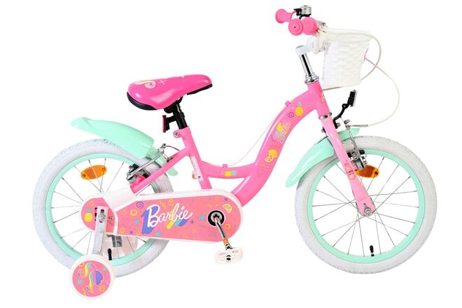 Barbie Kinderfiets - Meisjes - 16 inch - Roze - Twee handremmen 1 Barbie Kinderfiets - Meisjes - 16 inch - Roze - Twee handremmen