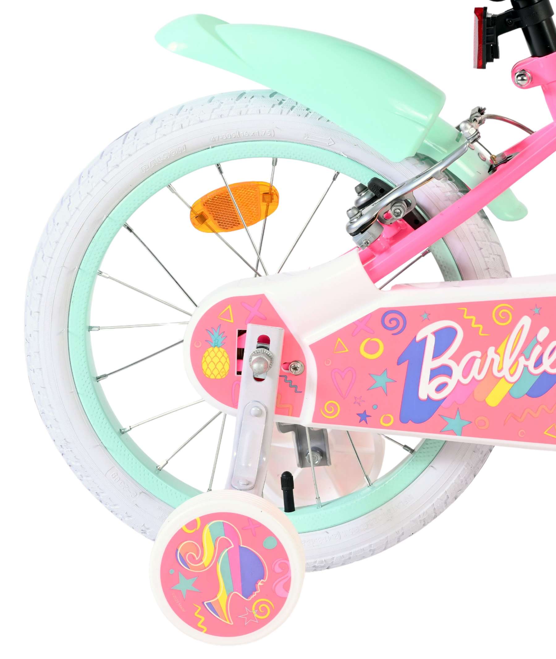 Barbie Kinderfiets - Meisjes - 16 inch - Roze - Twee handremmen 2 Barbie Kinderfiets - Meisjes - 16 inch - Roze - Twee handremmen - Afbeelding 2