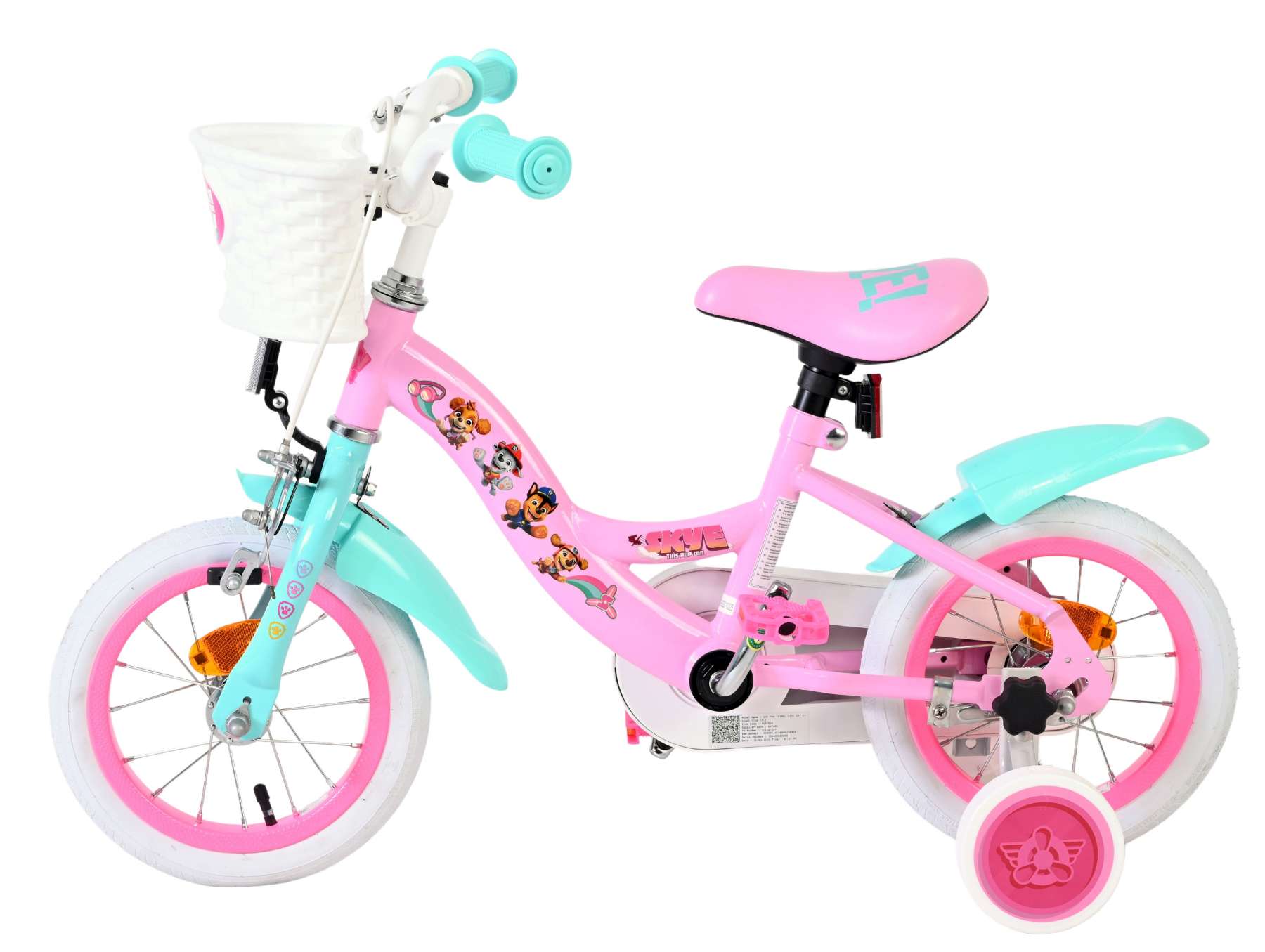 Paw Patrol Kinderfiets - Meisjes - 12 inch - Roze 5 Paw Patrol Kinderfiets - Meisjes - 12 inch - Roze - Afbeelding 5