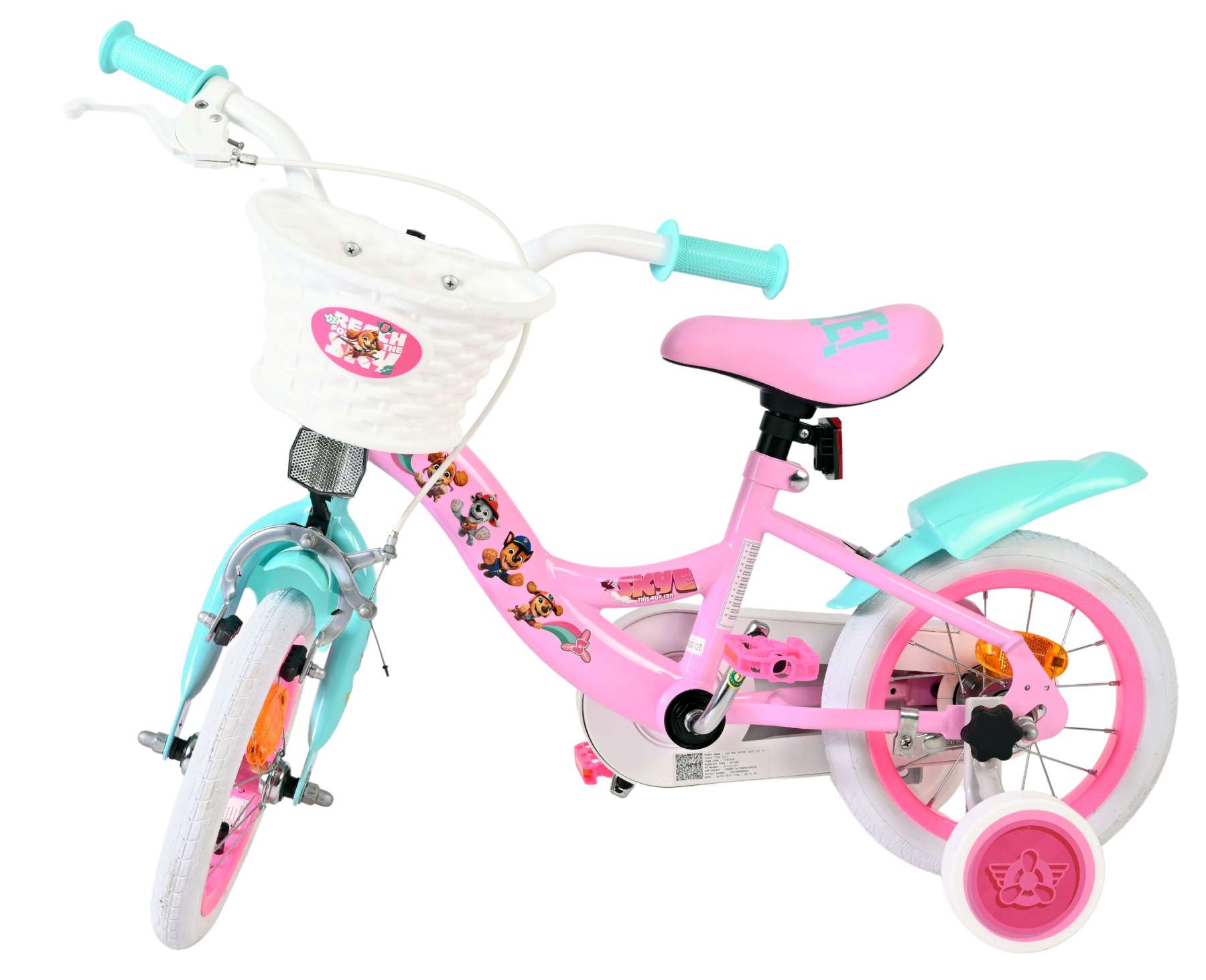 Paw Patrol Kinderfiets - Meisjes - 12 inch - Roze 6 Paw Patrol Kinderfiets - Meisjes - 12 inch - Roze - Afbeelding 6