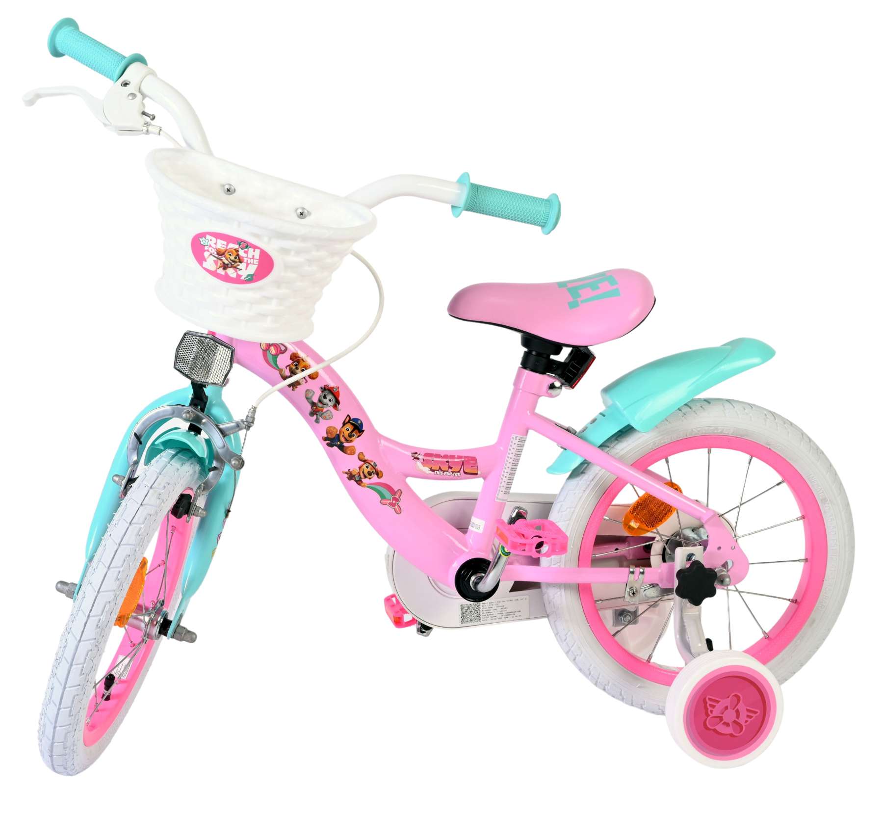 Paw Patrol Kinderfiets - Meisjes - 14 inch - Roze 8 Paw Patrol Kinderfiets - Meisjes - 14 inch - Roze - Afbeelding 8