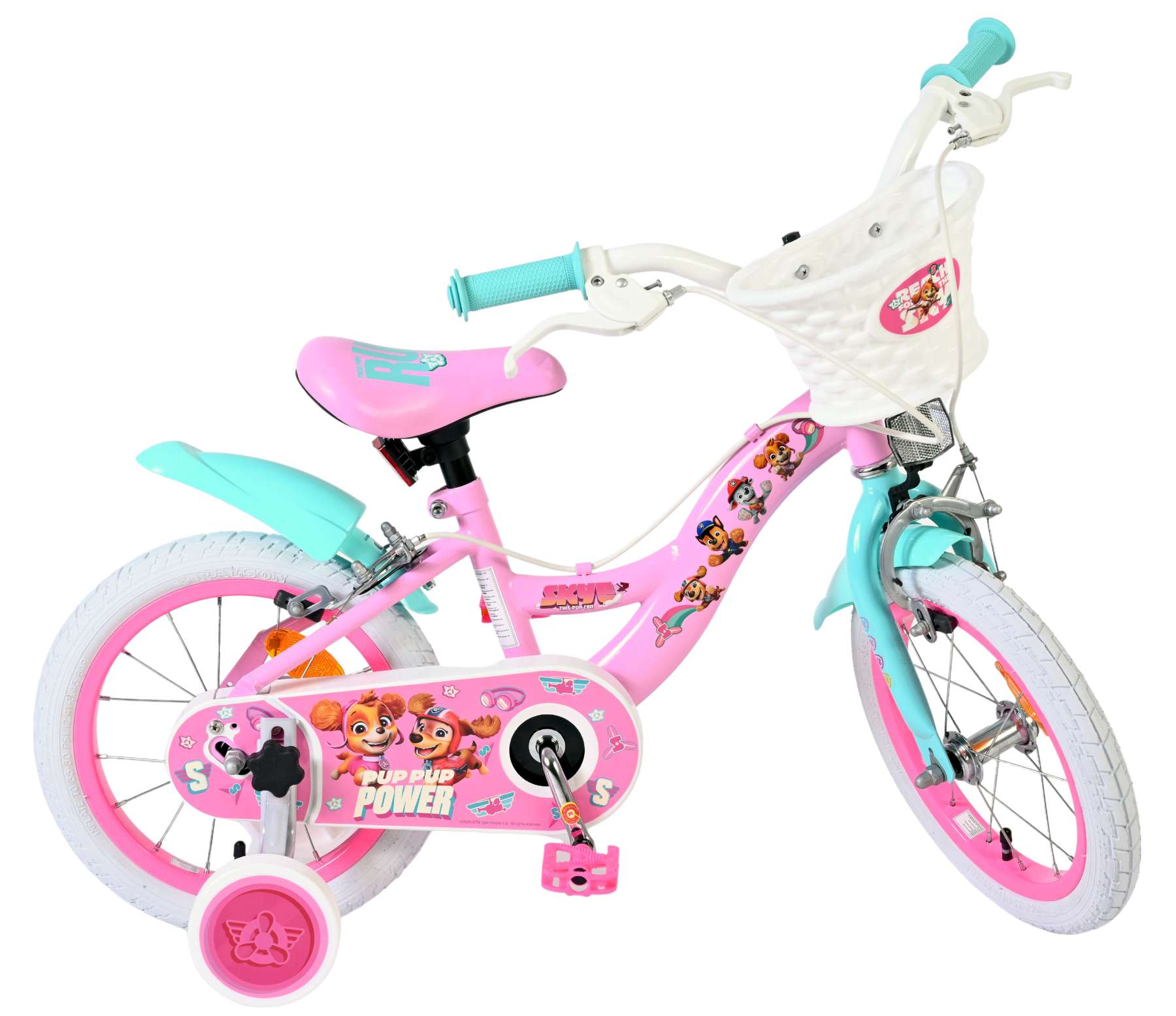 Paw Patrol Kinderfiets - Meisjes - 14 inch - Roze - Twee handremmen 10 Paw Patrol Kinderfiets - Meisjes - 14 inch - Roze - Twee handremmen - Afbeelding 10